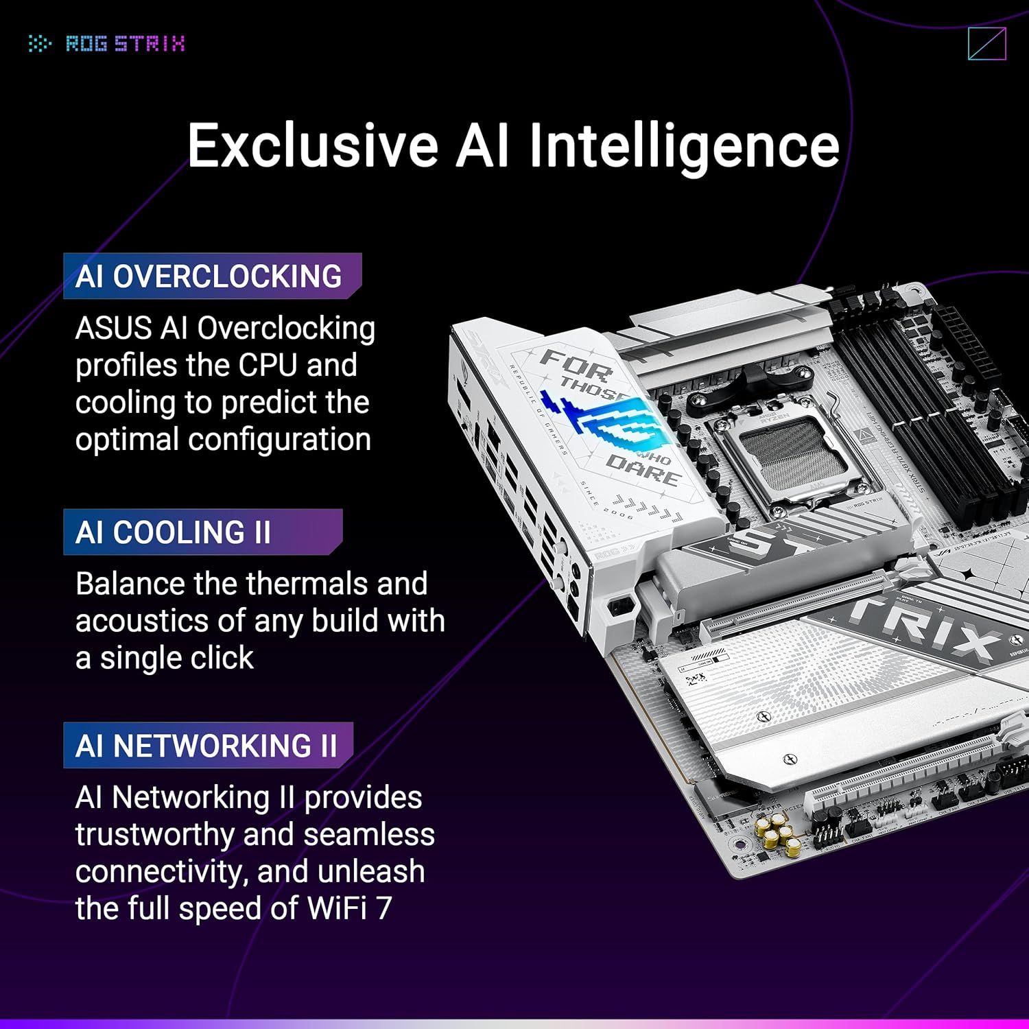 ASUS ROG Strix X870-A Gaming Motherboard with WiFi 7