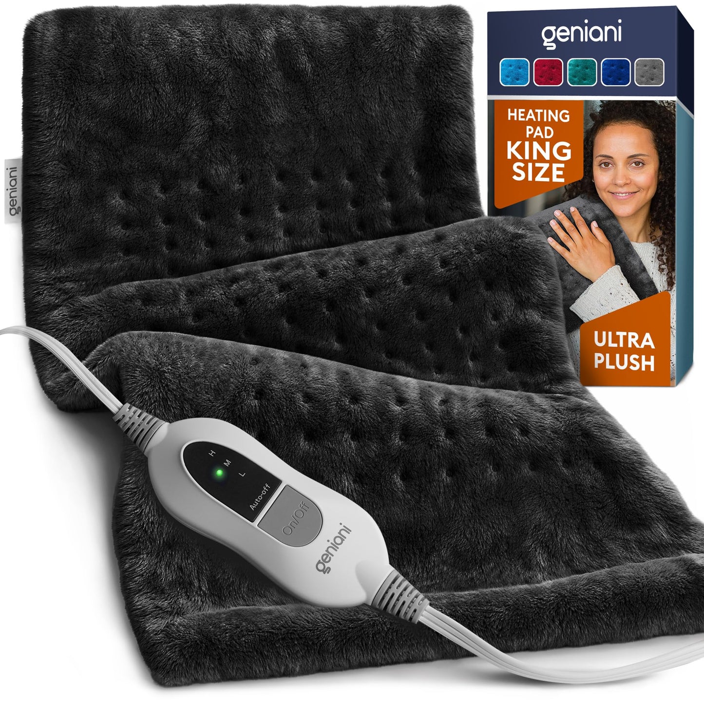 Geniani Large Electric Heating Pad for Pain Relief