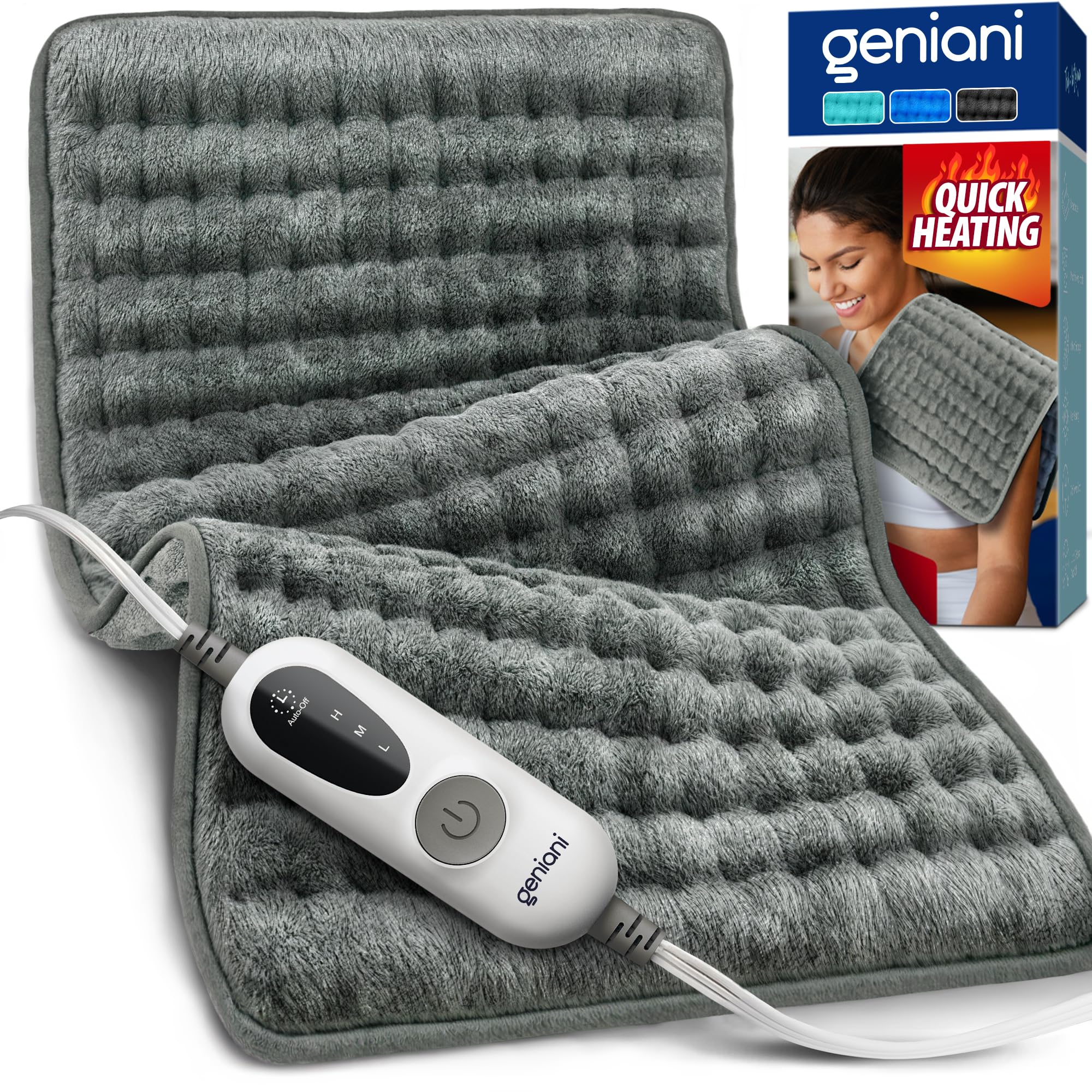 Geniani Large Electric Heating Pad for Pain Relief