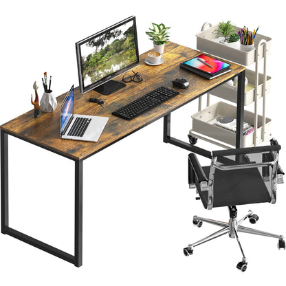 SHW 48 Inch Black Home Office Computer Desk