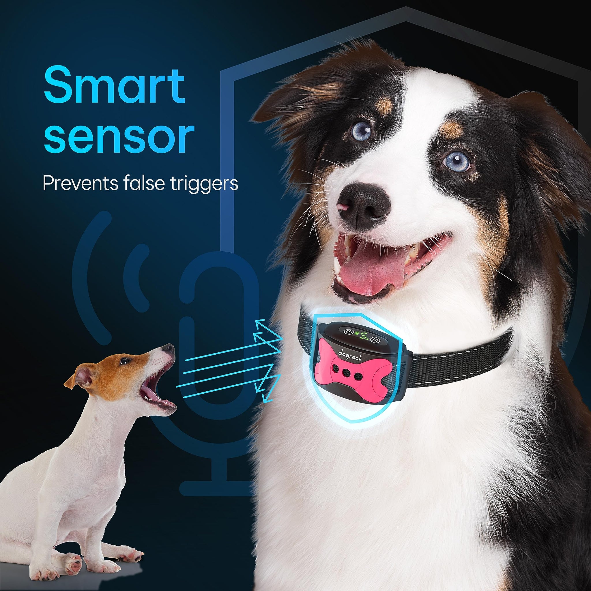 Rechargeable Dog Bark Collar with Beep and Vibration