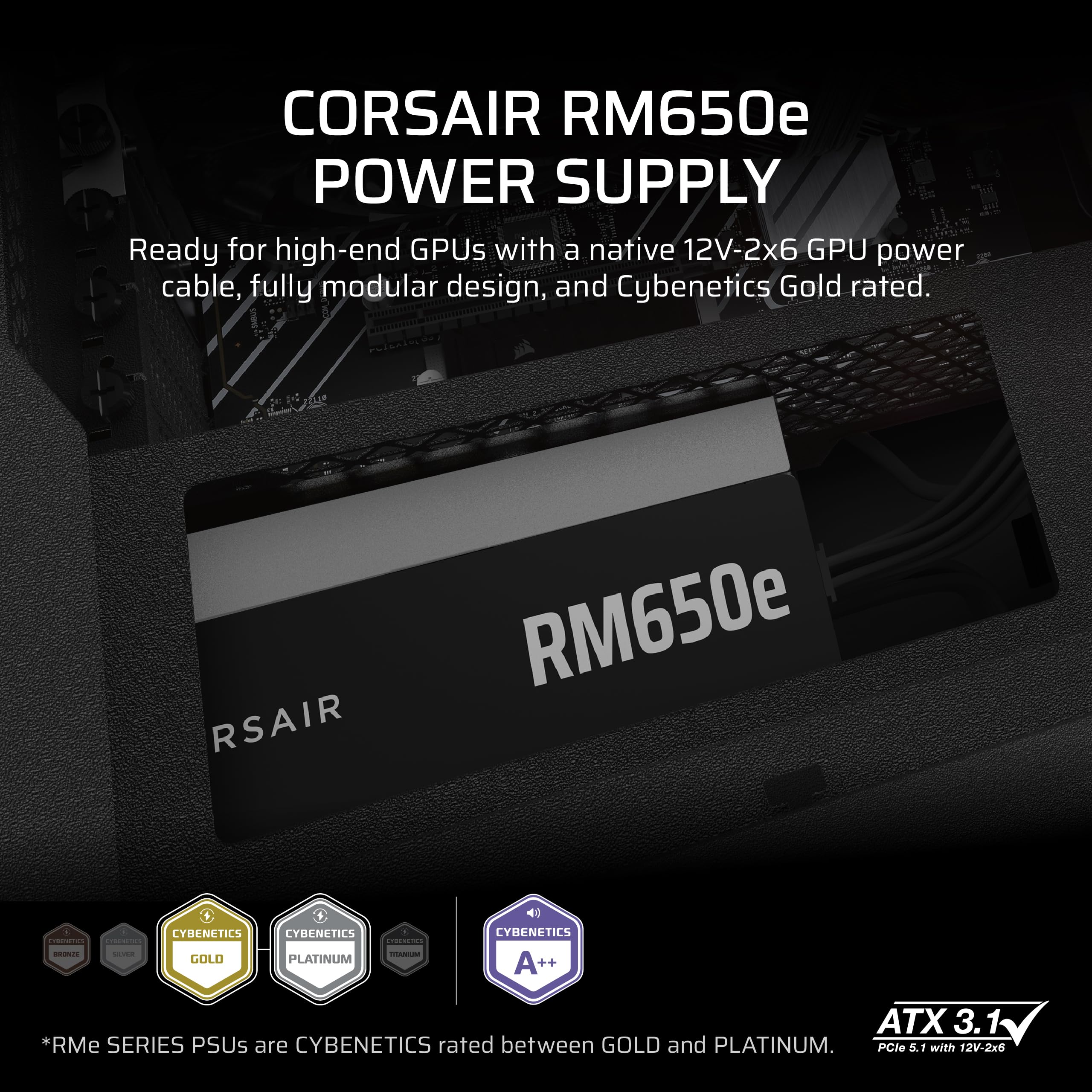Corsair RM650e Fully Modular Low Noise Power Supply