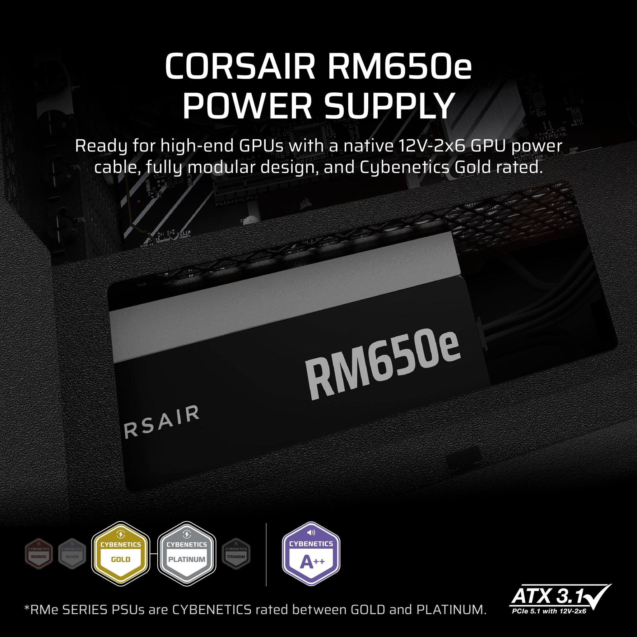 Corsair RM650e Fully Modular Low Noise Power Supply