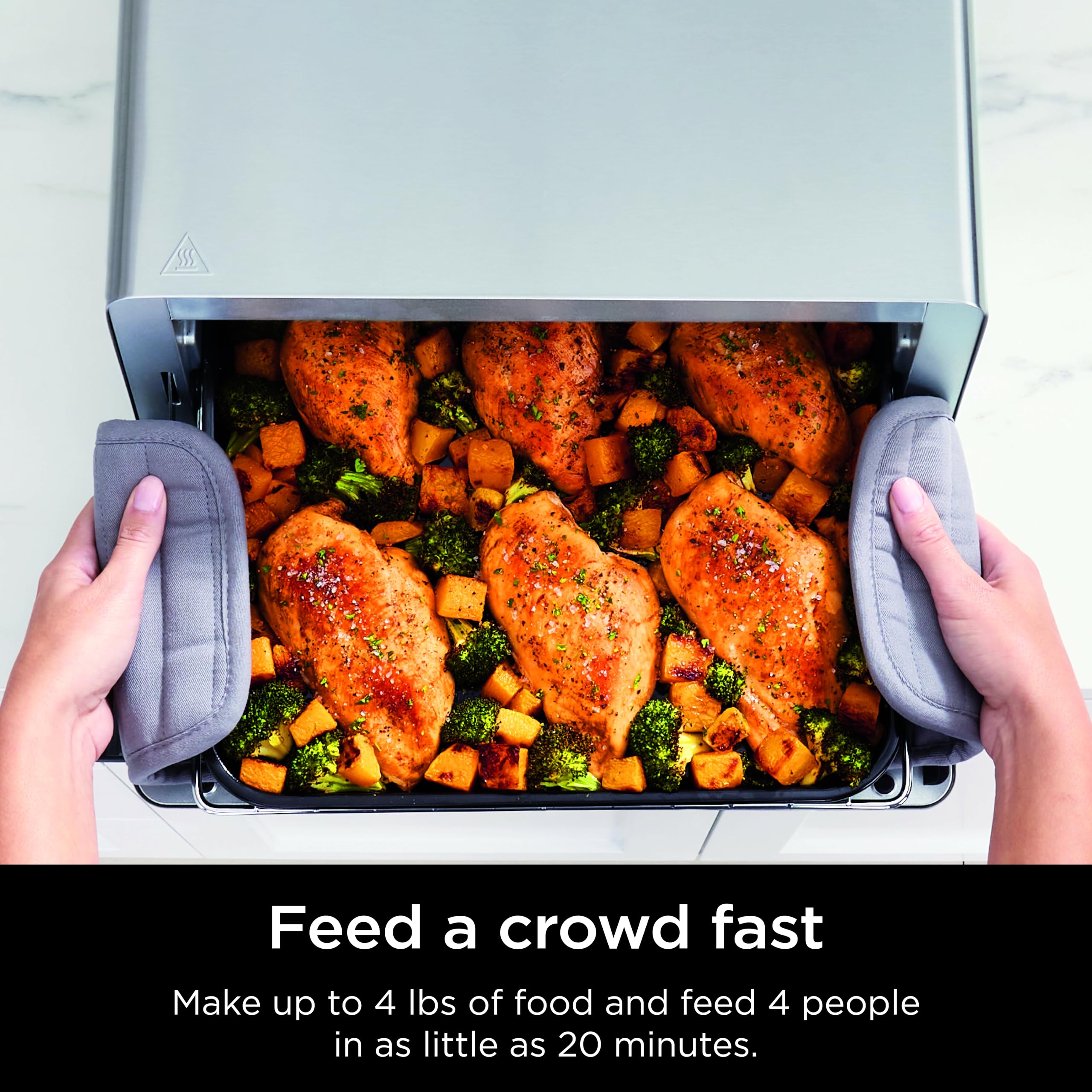 Ninja Flip Toaster Oven and Air Fryer Space Saving Design