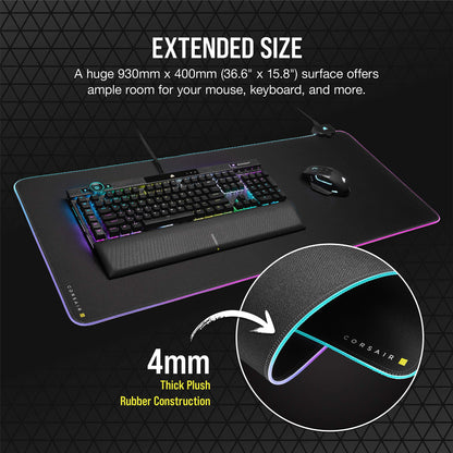 Corsair MM700 RGB Extended Gaming Mouse Pad with USB Hub