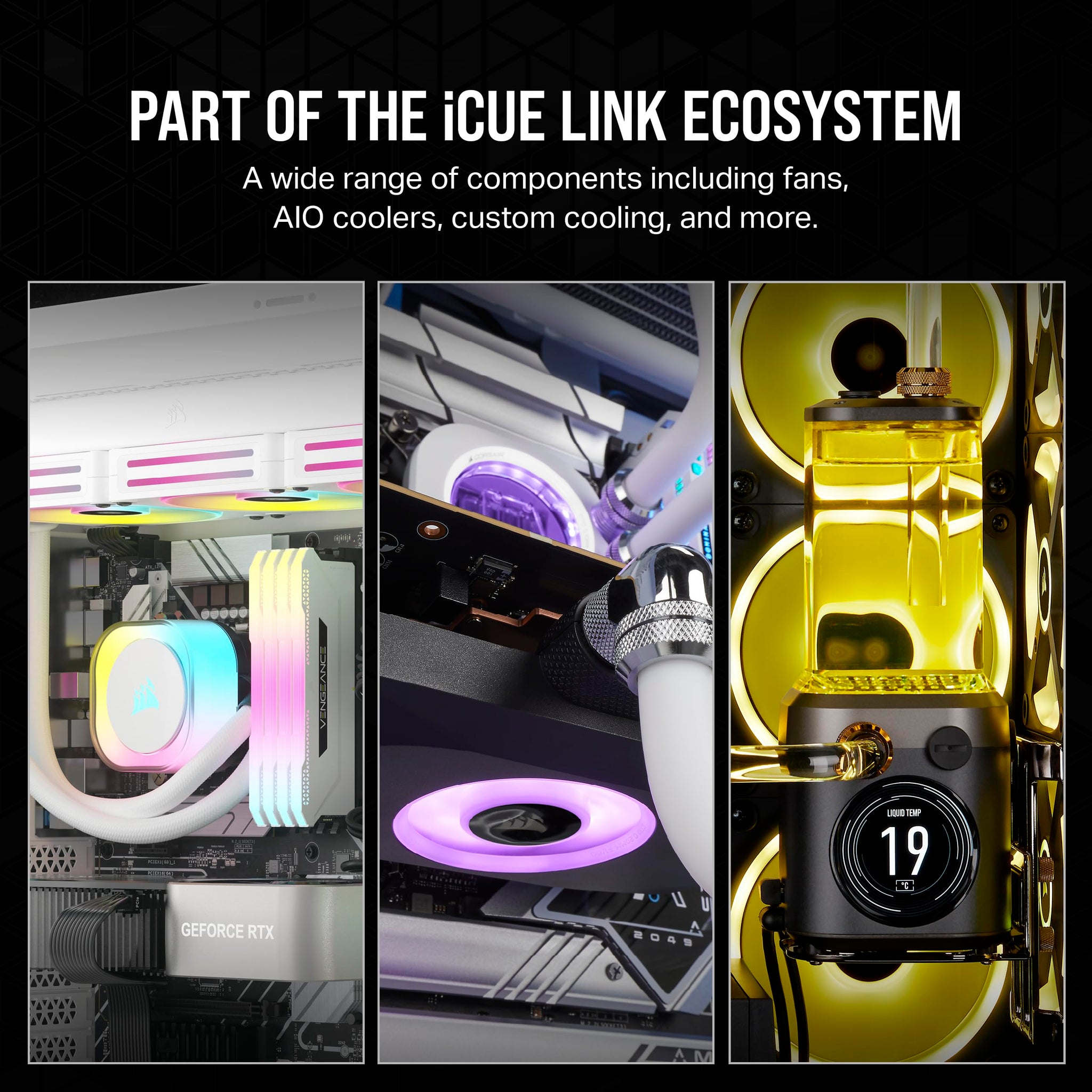 Corsair iCUE LINK QX120 RGB Fan Kit with Magnetic Dome Design