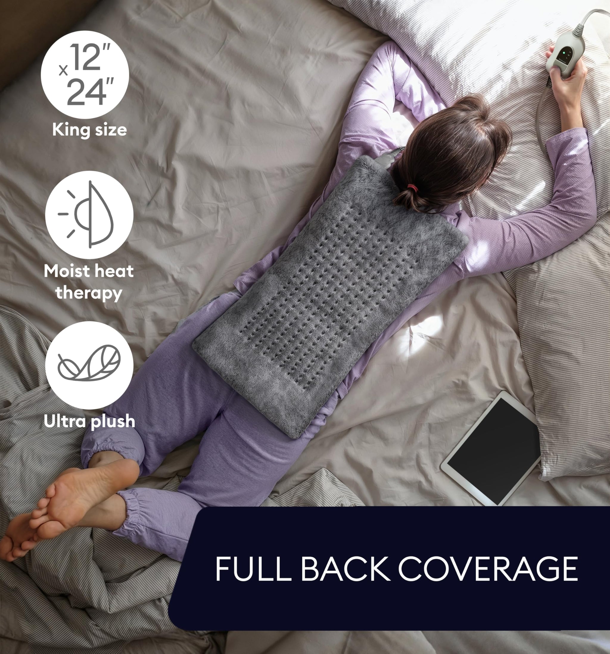 Geniani Large Electric Heating Pad for Pain Relief