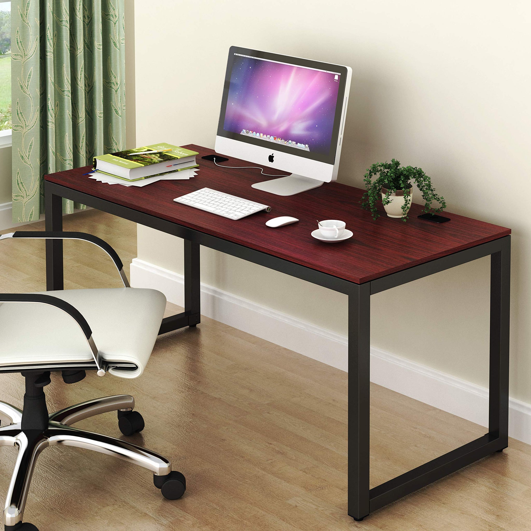 55 Inch Espresso Office Computer Desk for Professionals