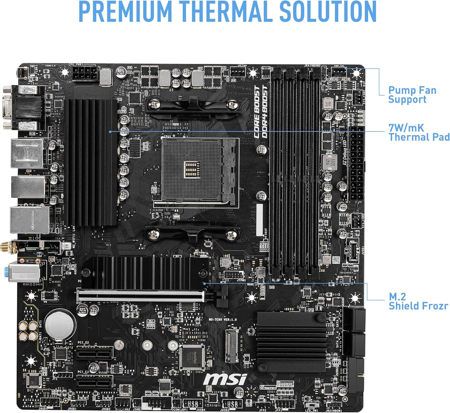 MSI B550M PRO-VDH WiFi Motherboard for AMD Ryzen Performance