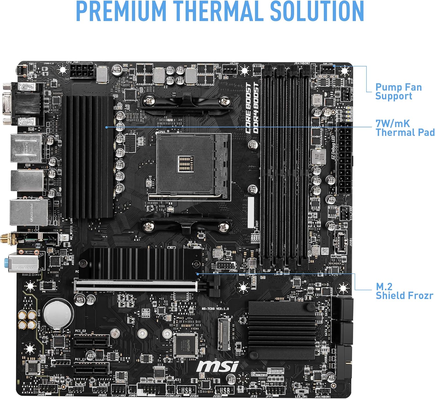 MSI B550M PRO-VDH WiFi Motherboard for AMD Ryzen Performance