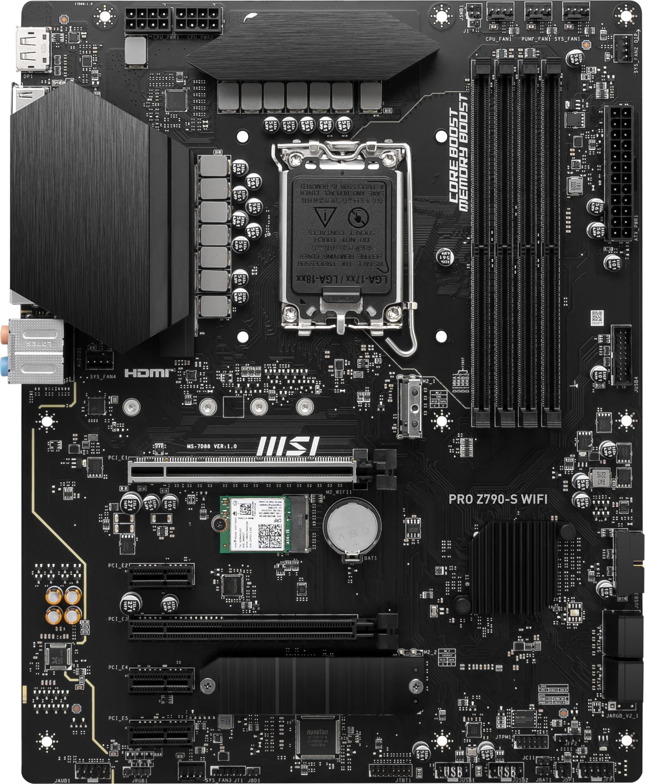 MSI PRO Z790-S WiFi Motherboard for High-Speed Gaming
