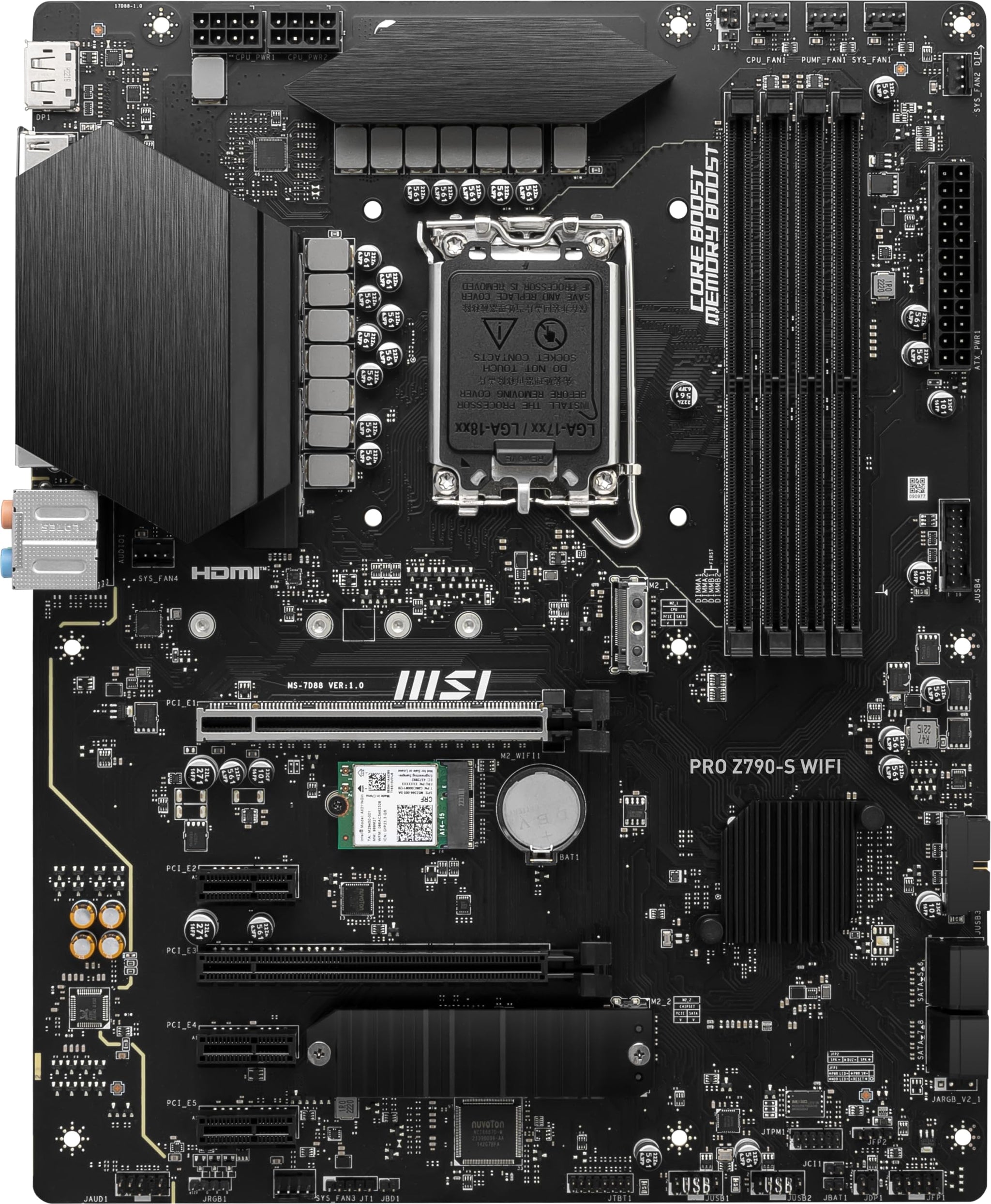 MSI PRO Z790-S WiFi Motherboard for High-Speed Gaming