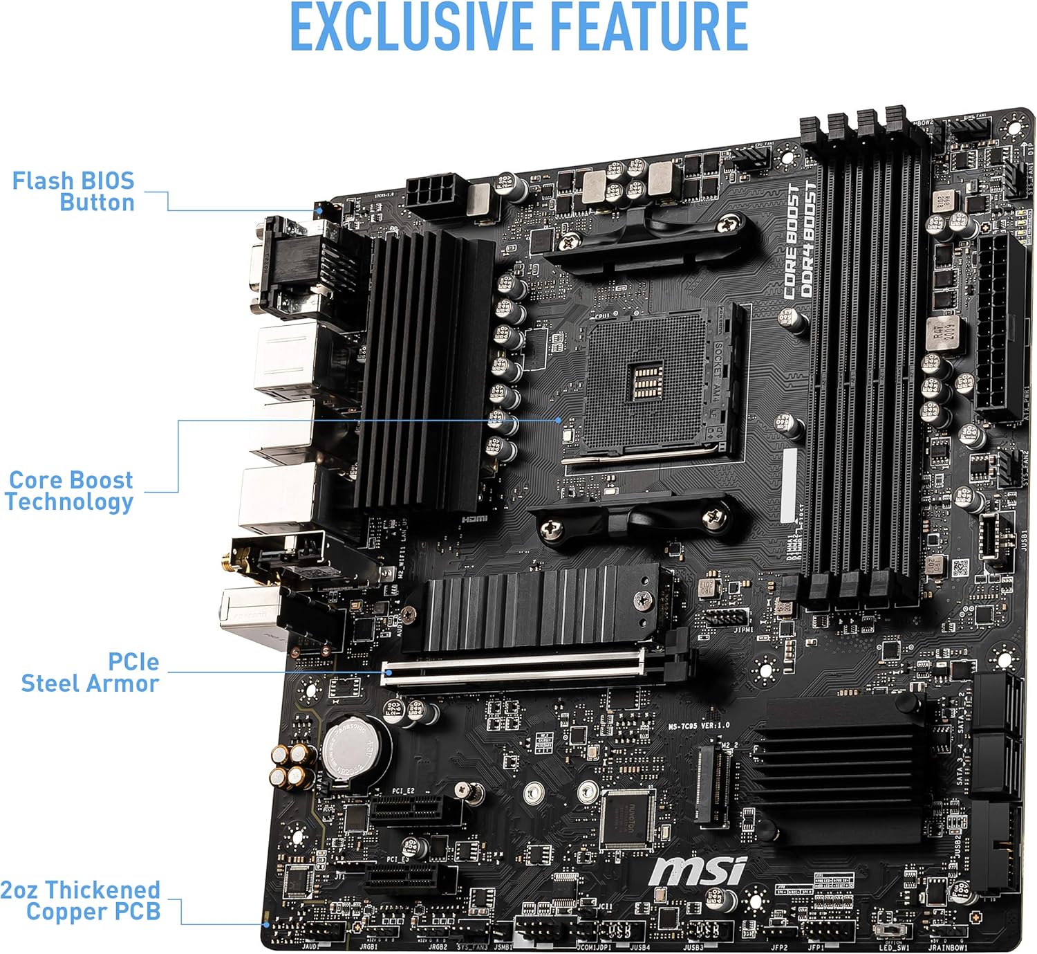 MSI B550M PRO-VDH WiFi Motherboard for AMD Ryzen Performance