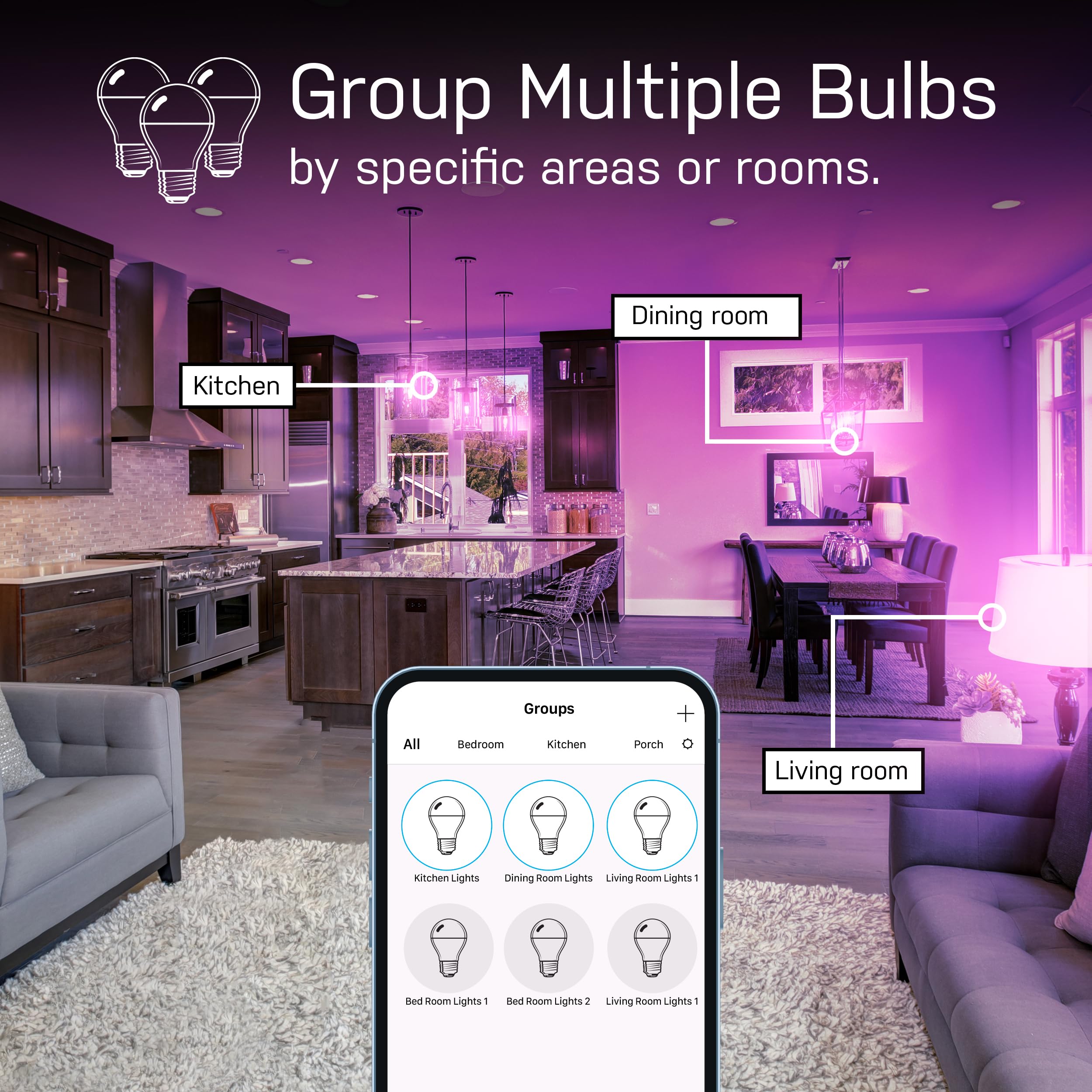 Smart RGB Color Changing LED Bulbs for Home Automation
