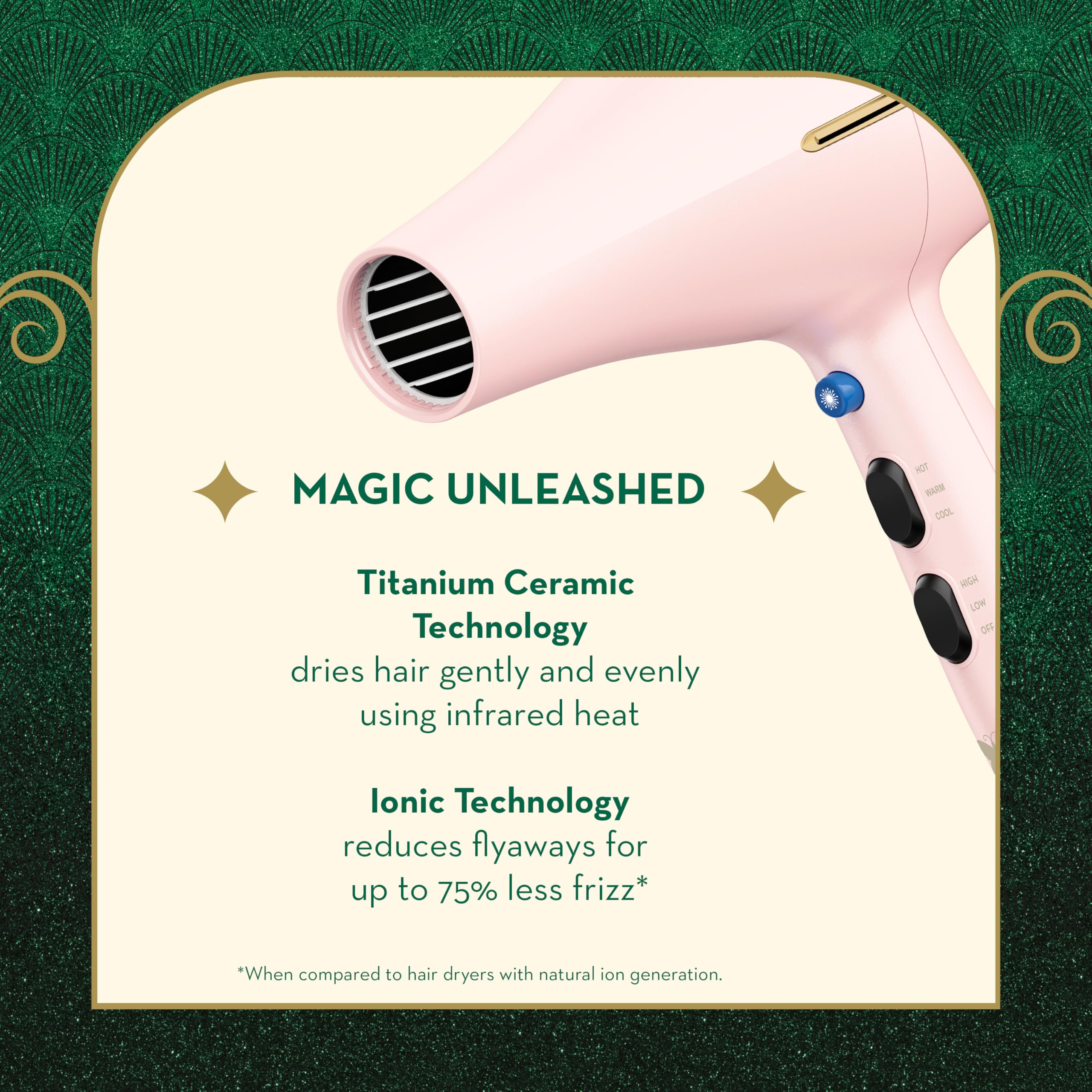 InfinitiPRO Hair Dryer With Diffuser For Faster Drying