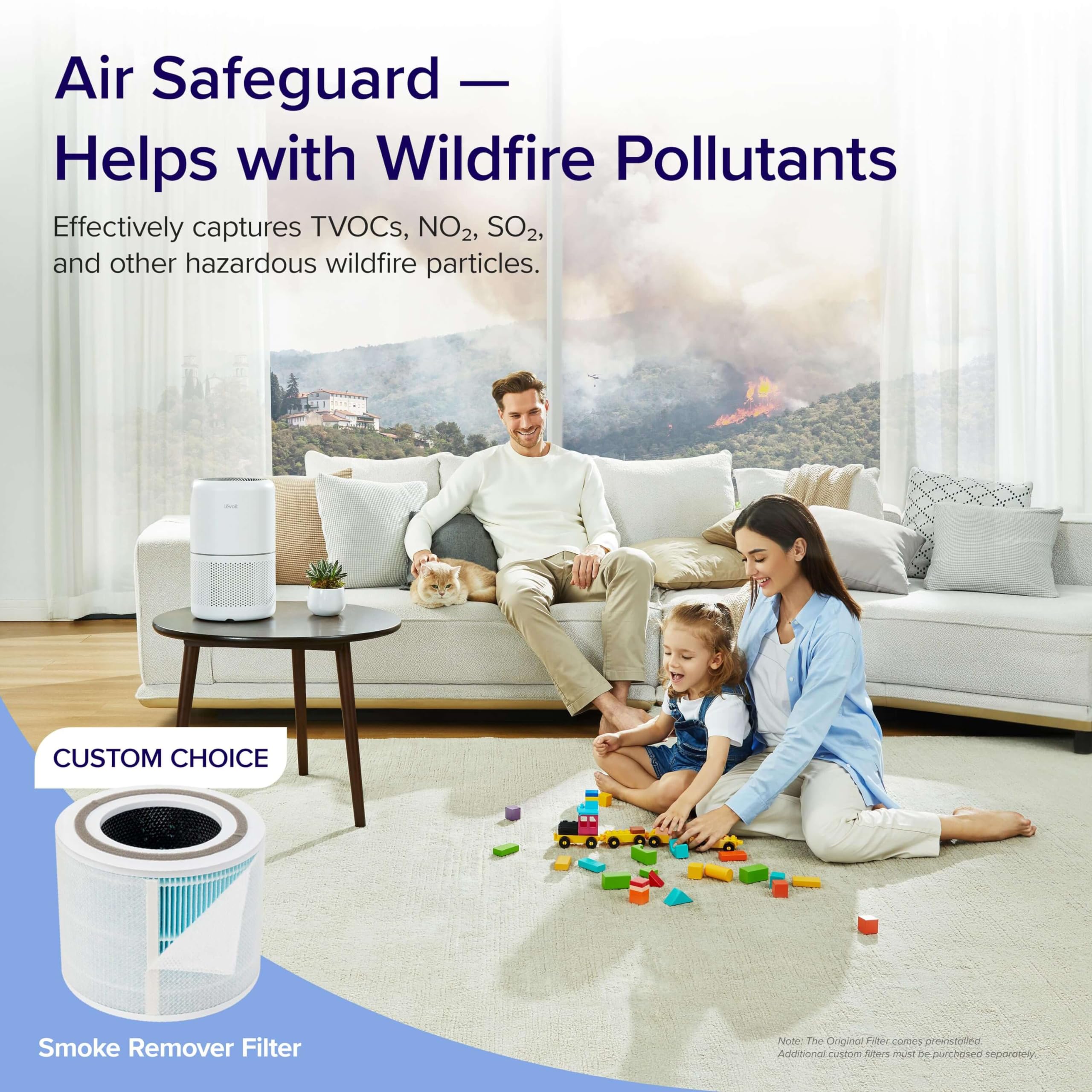 Levoit Air Purifier for Home Allergies and Pet Hair