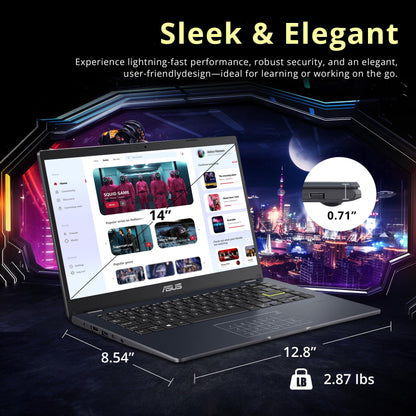 ASUS E410 Laptop Intel Celeron N4020 4GB 64GB 14 Inch HD