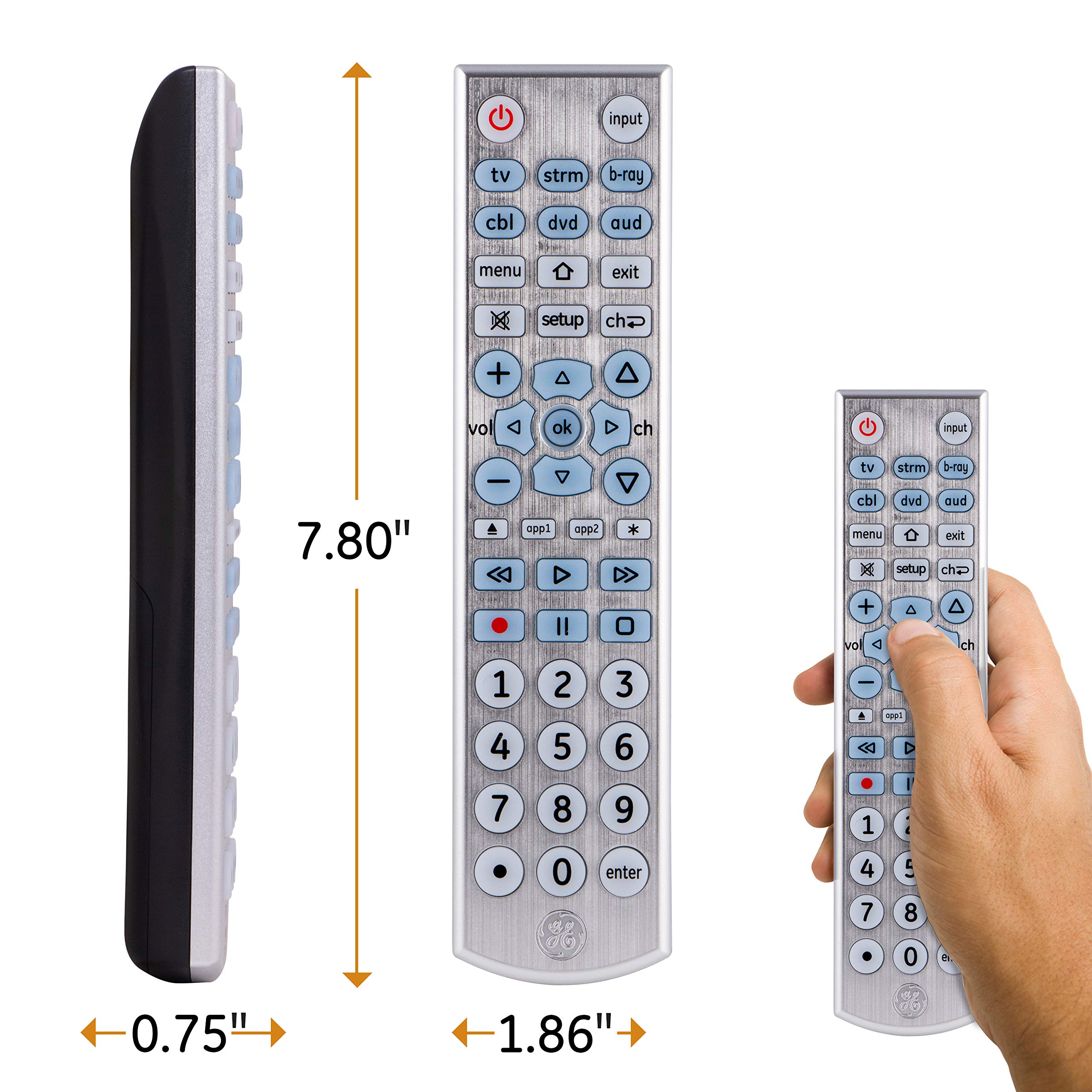 GE Big Button Backlit Universal Remote Control for Six Devices