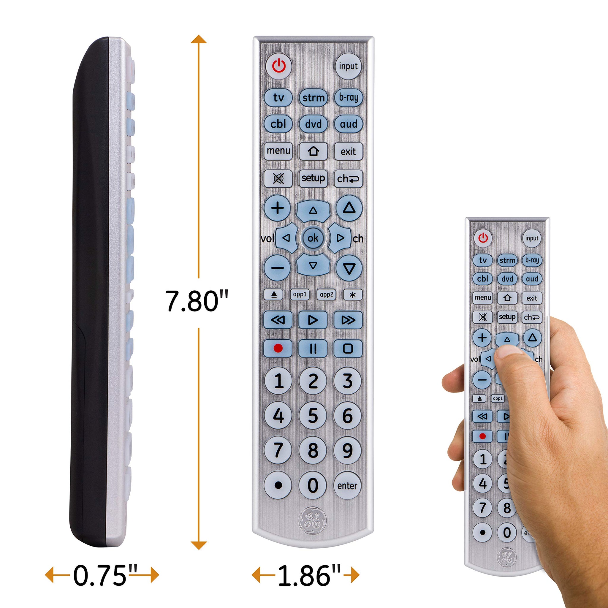 GE Big Button Backlit Universal Remote Control for Six Devices
