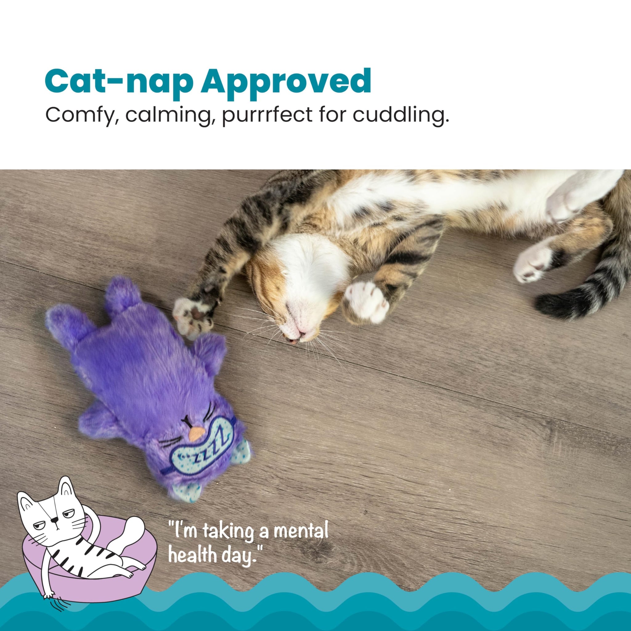 Calming Cat Toy with Purring Sound for Stress Relief