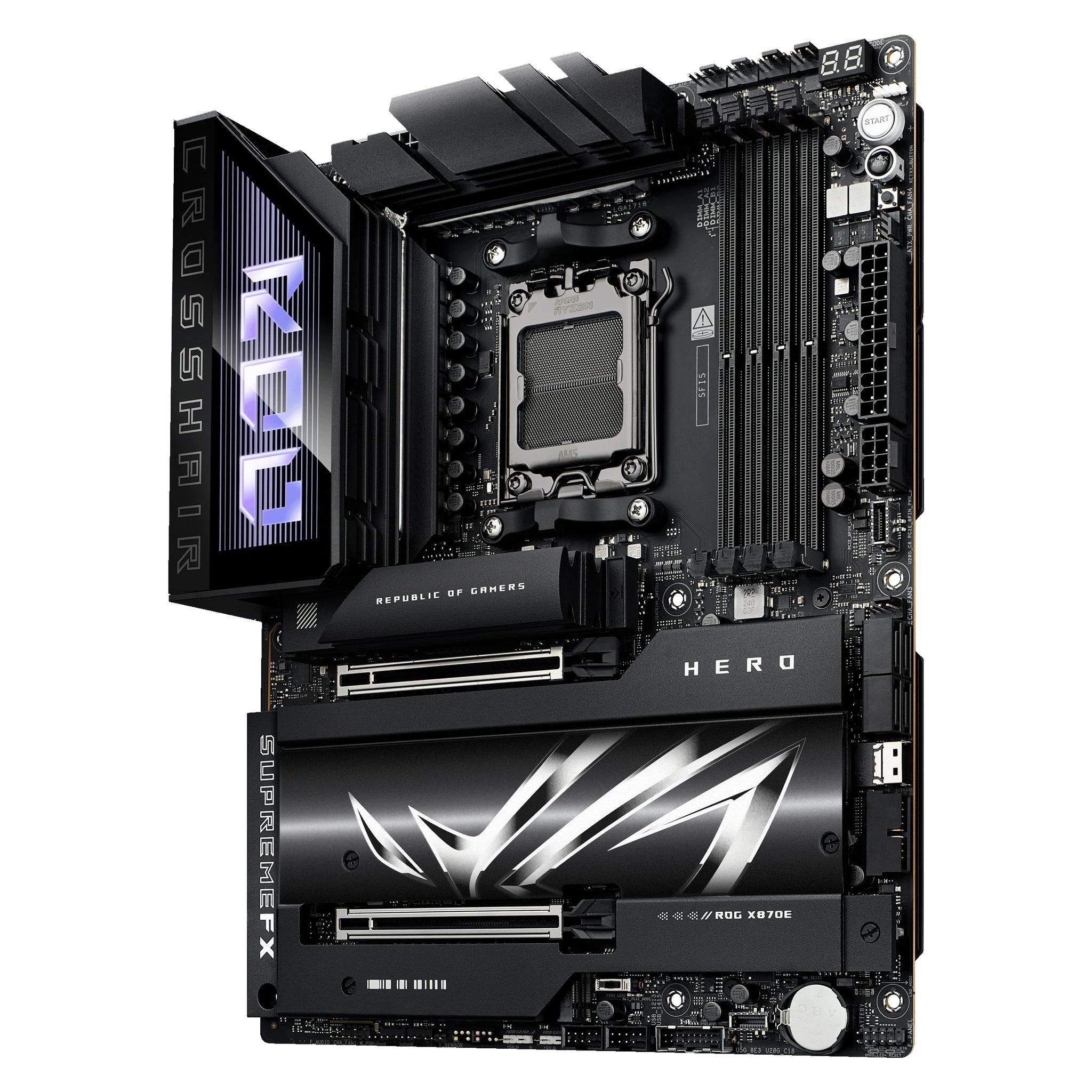 ASUS ROG Crosshair X870E Hero Motherboard with AI Overclocking