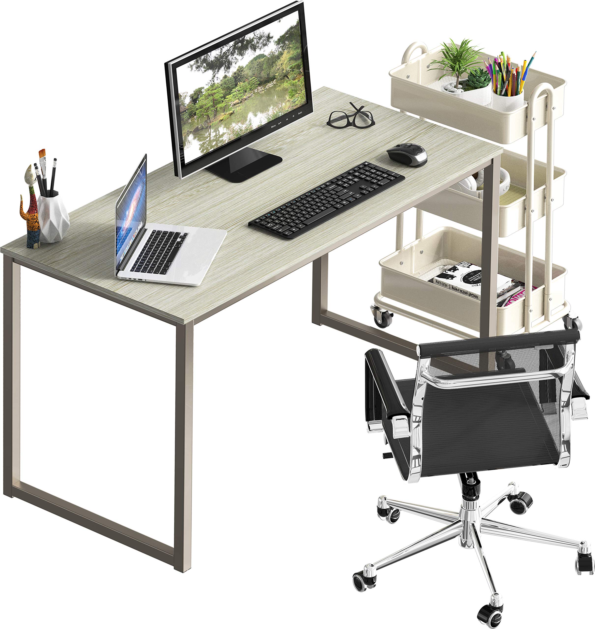 SHW 48 Inch Black Home Office Computer Desk