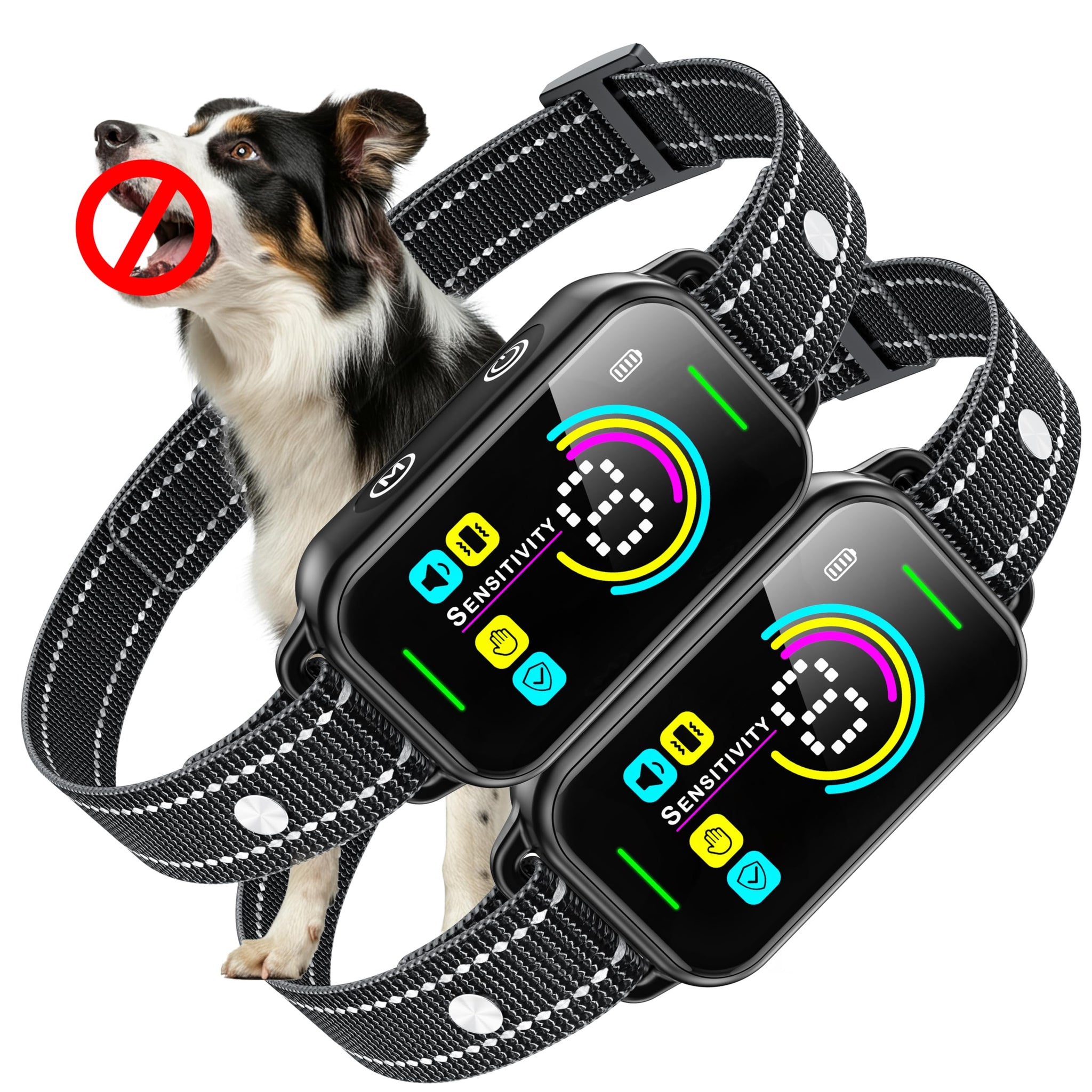 Smart Rechargeable Bark Collar for Dogs with Adjustable Sensitivity