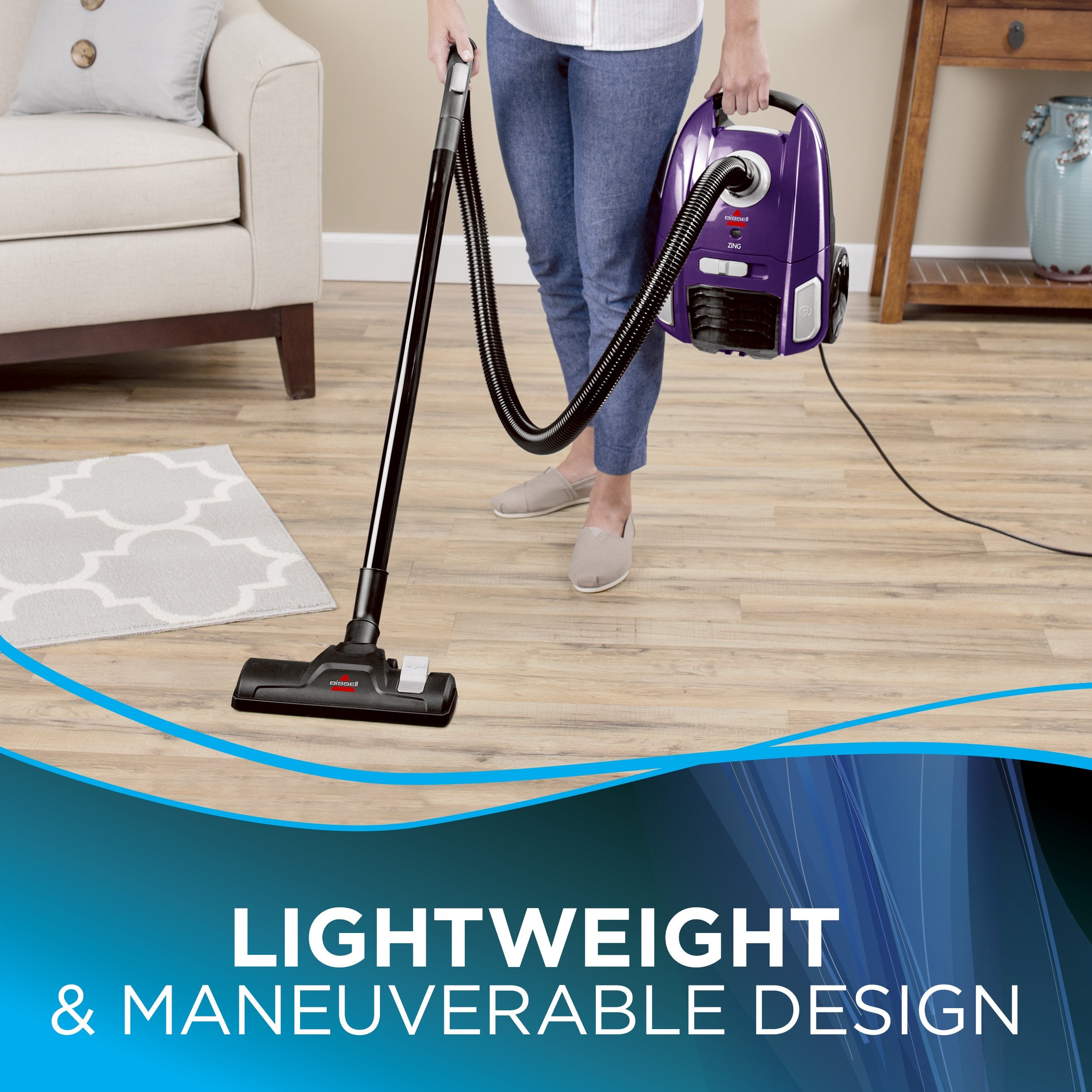Bissell Zing Bagless Canister Vacuum with Powerful Suction