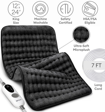 Geniani Large Electric Heating Pad for Pain Relief