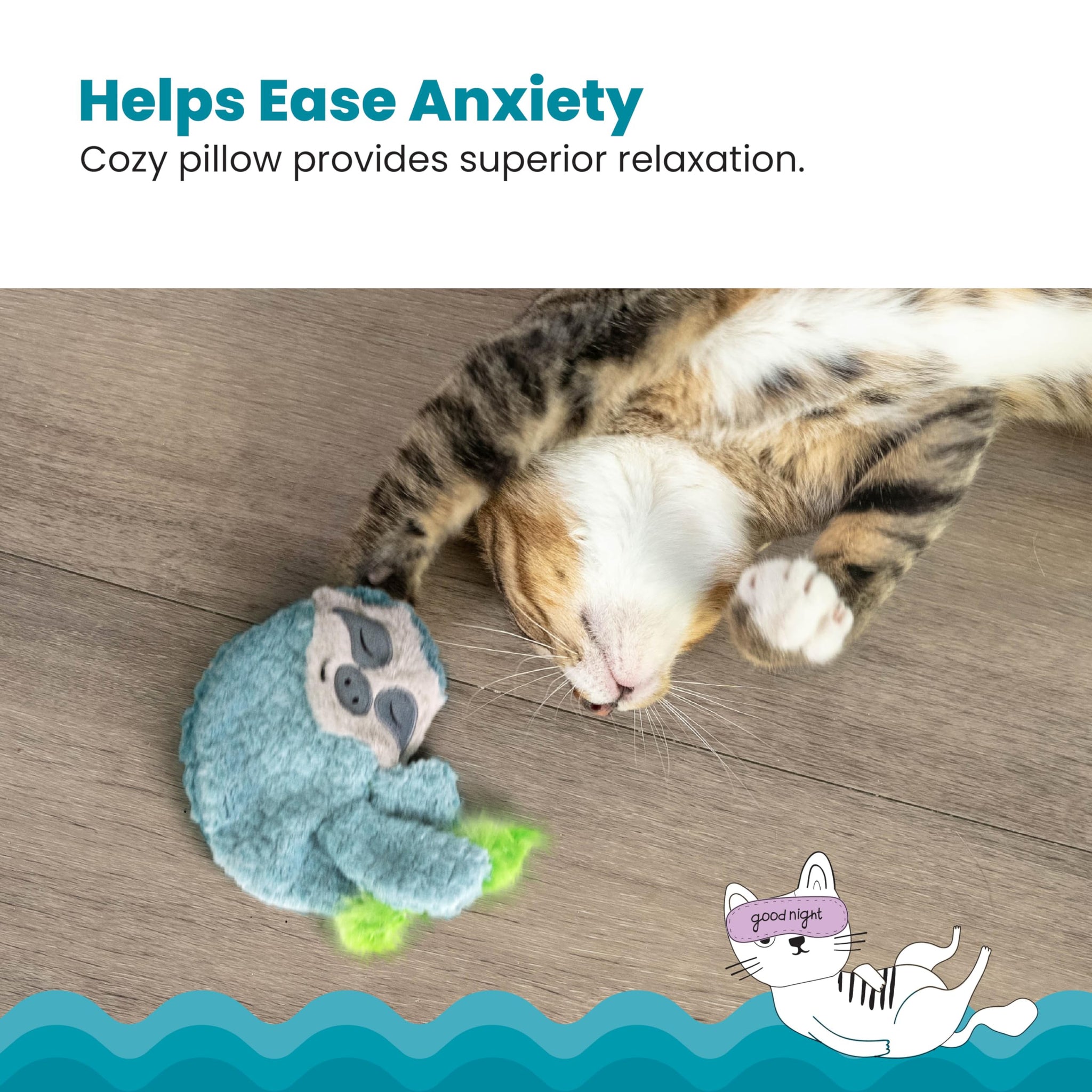 Calming Cat Toy with Purring Sound for Stress Relief