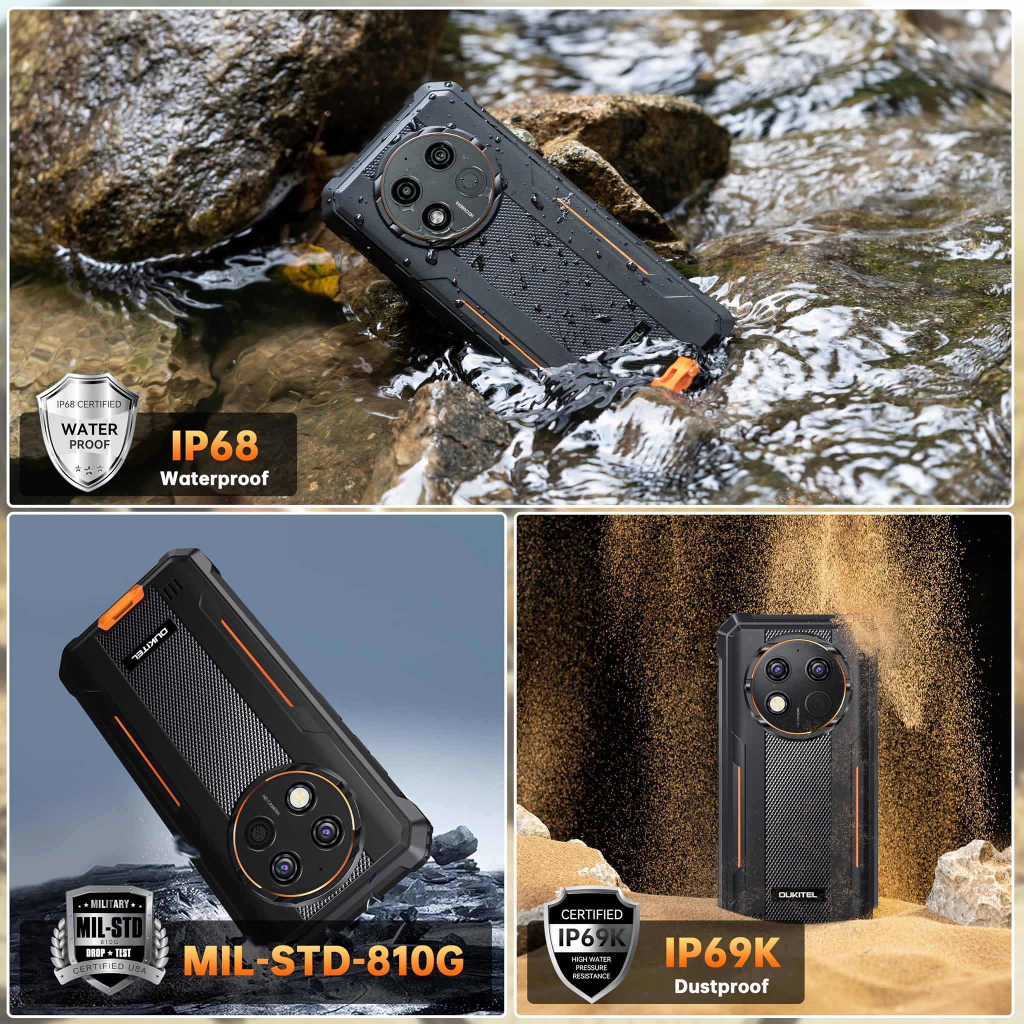 OUKITEL G1 Rugged Smartphone with Massive Battery Life