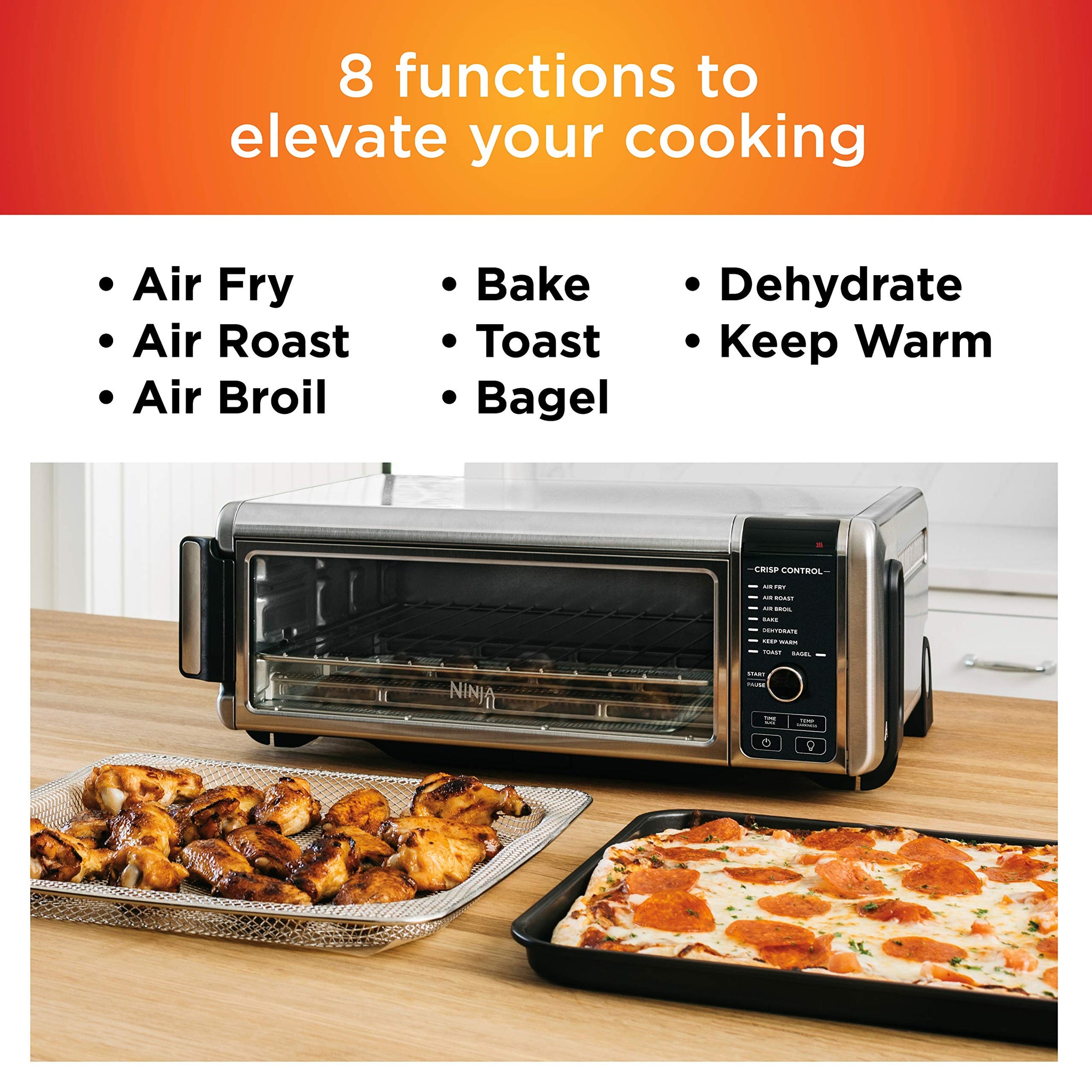 Ninja Flip Toaster Oven and Air Fryer Space Saving Design
