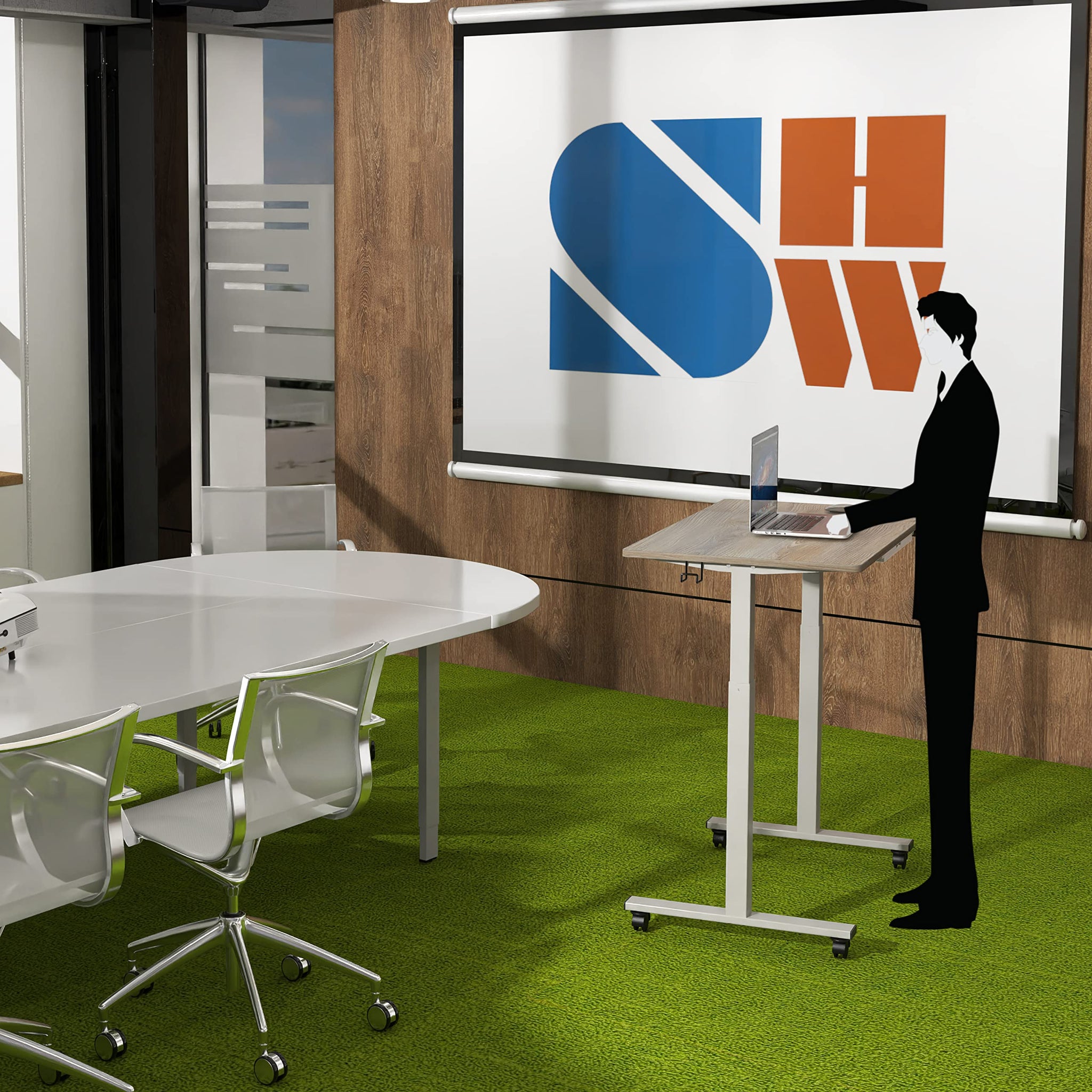 40 Inch Electric Height Adjustable Sit to Stand Desk