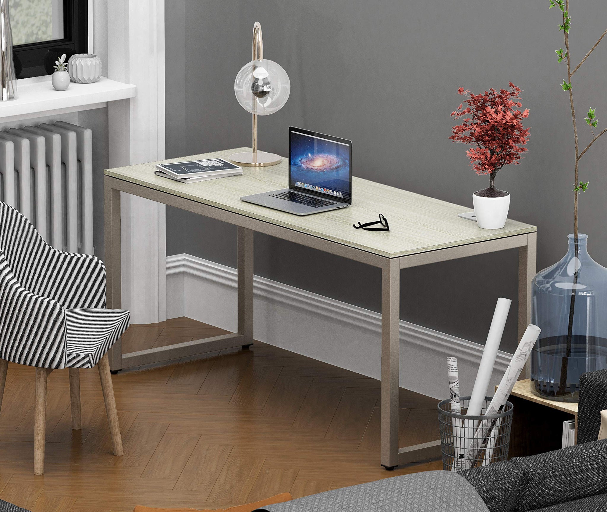 55 Inch Espresso Office Computer Desk for Professionals