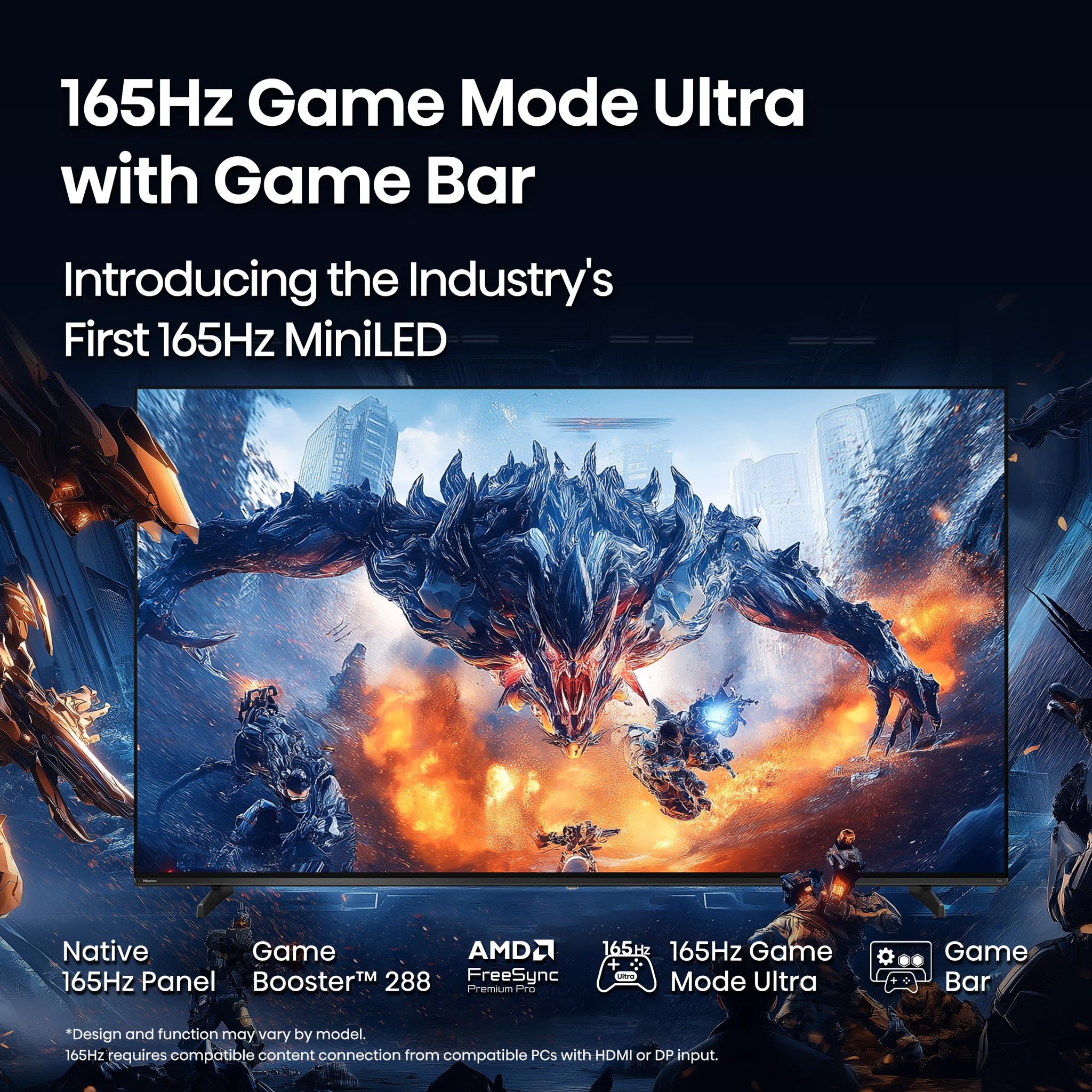 Hisense 85 Inch U7 Mini LED Smart TV for Gaming