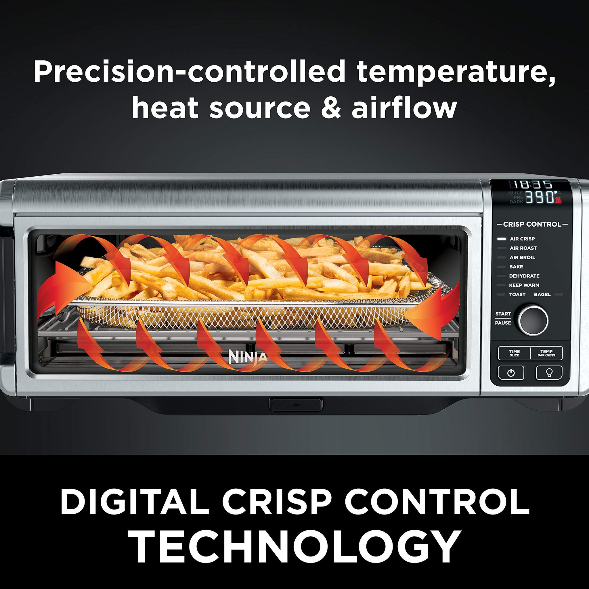 Ninja Flip Toaster Oven and Air Fryer Space Saving Design