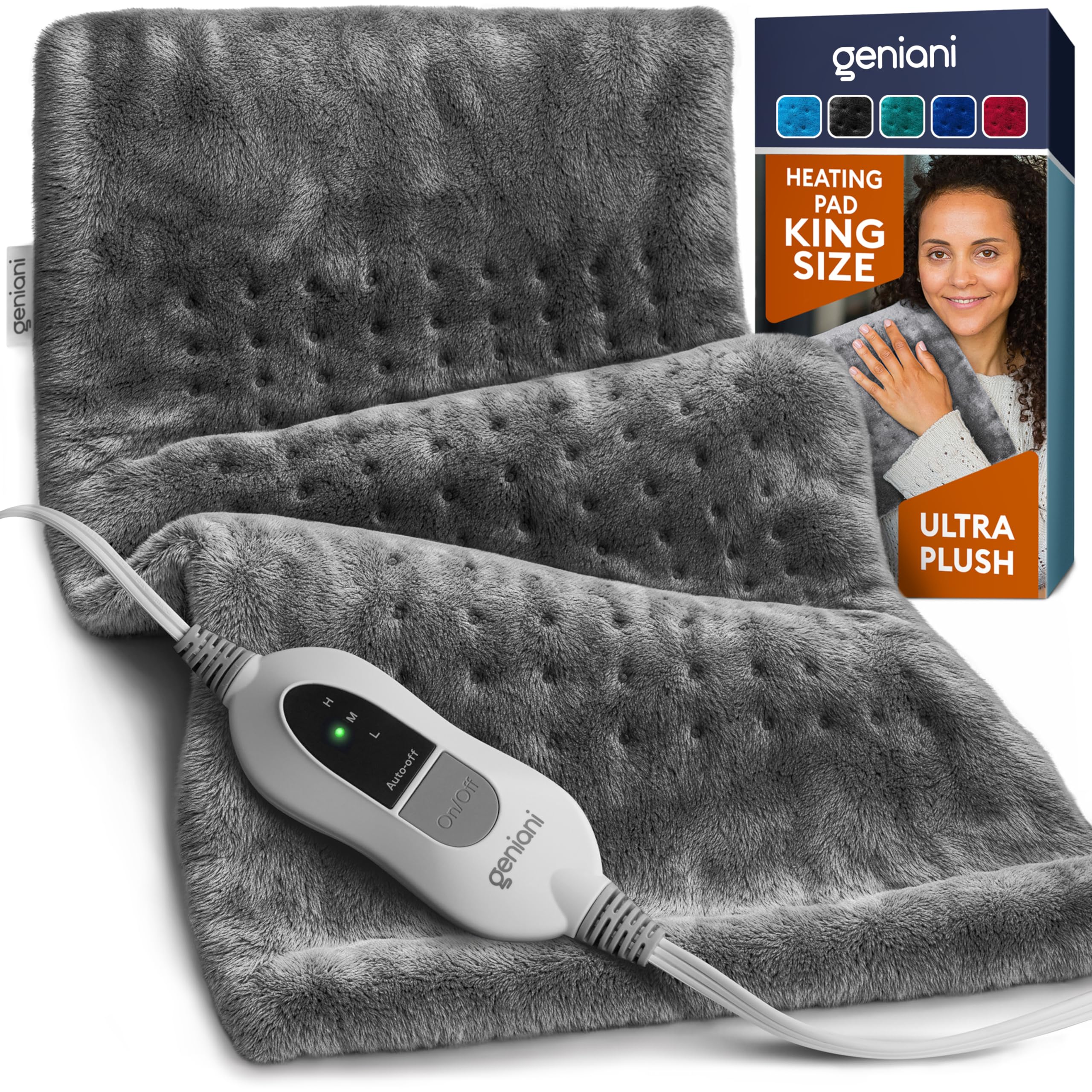 Geniani Large Electric Heating Pad for Pain Relief