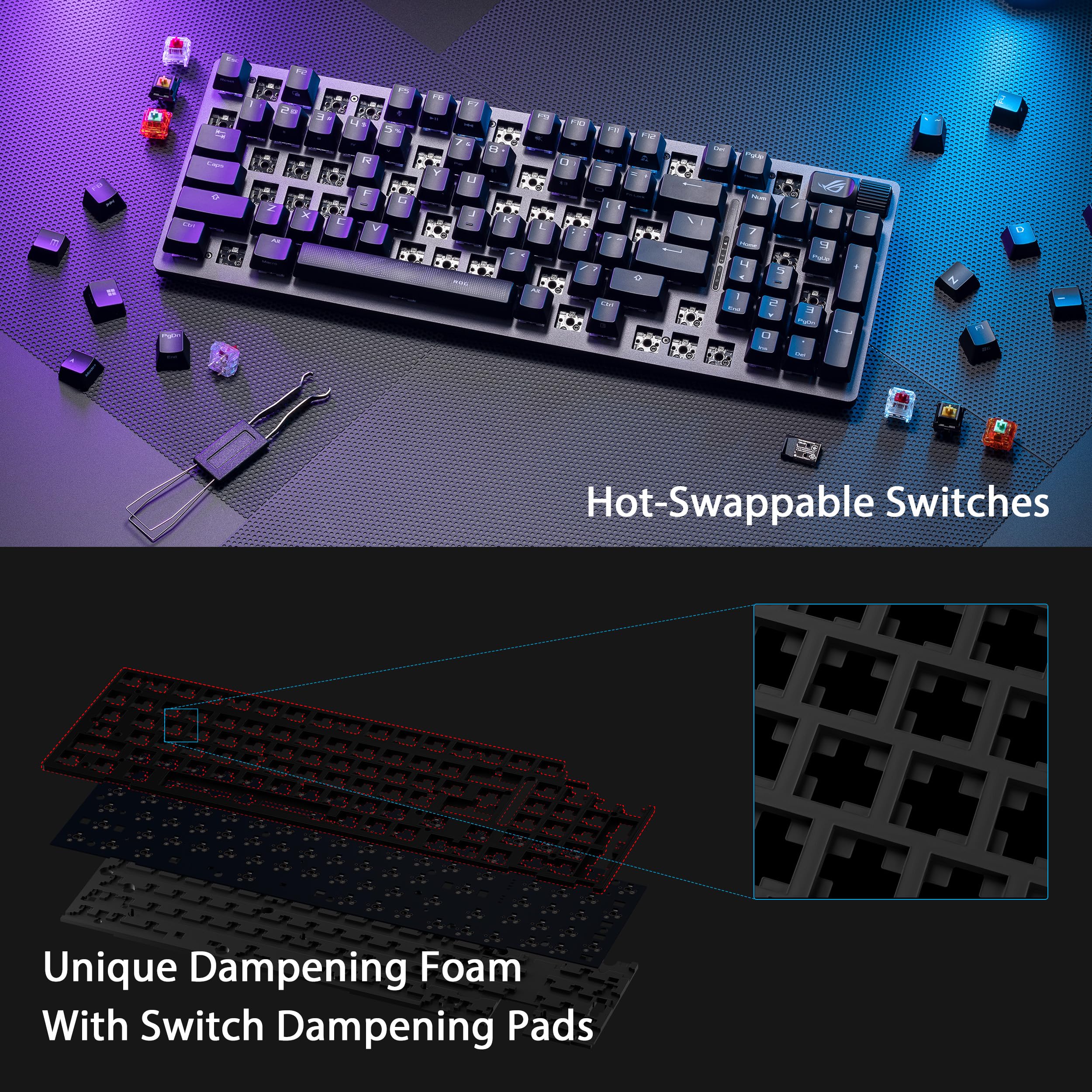 ASUS ROG Strix Scope II Wireless Gaming Keyboard with Fast Response