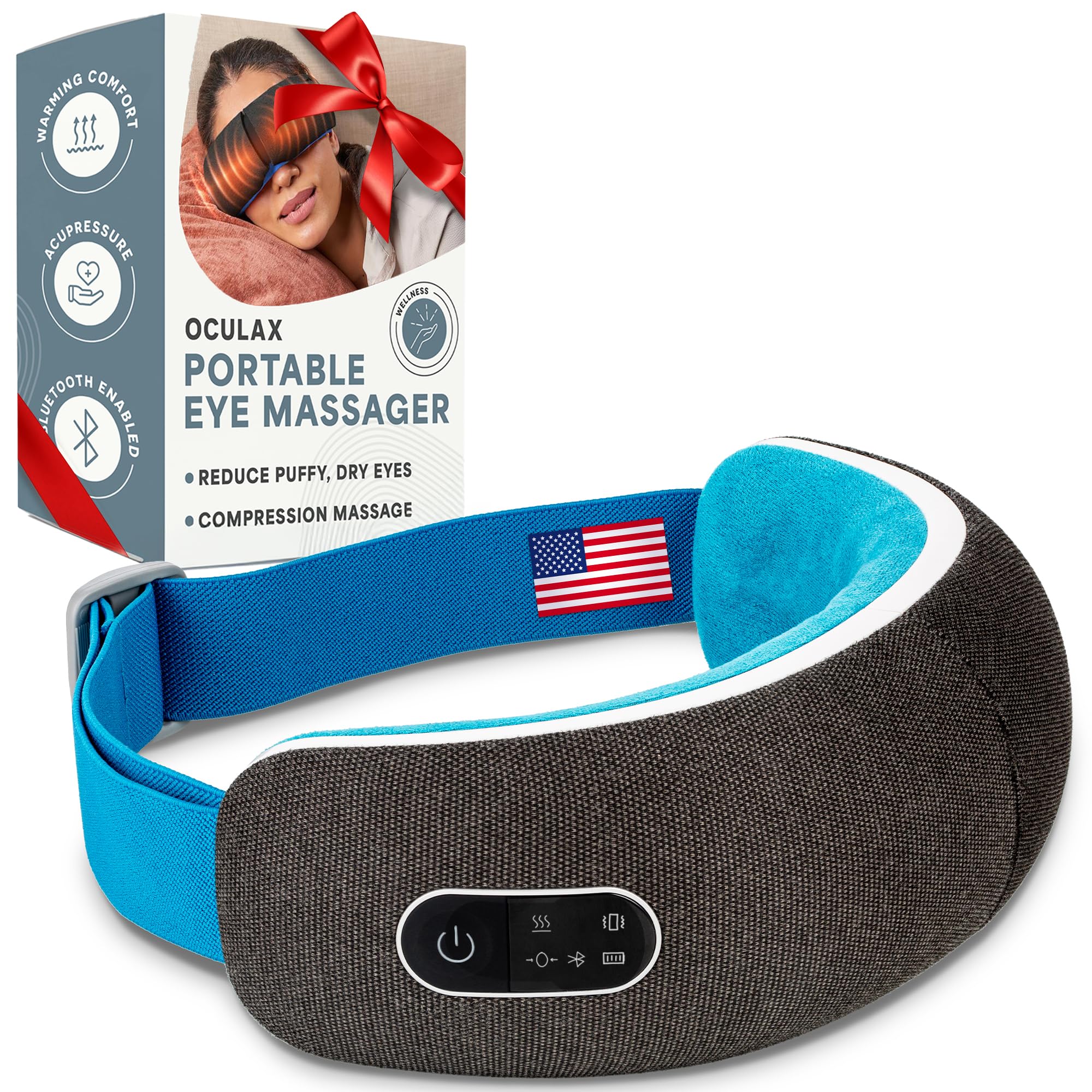 Portable Eye Massager with Heat and Vibration for Relief