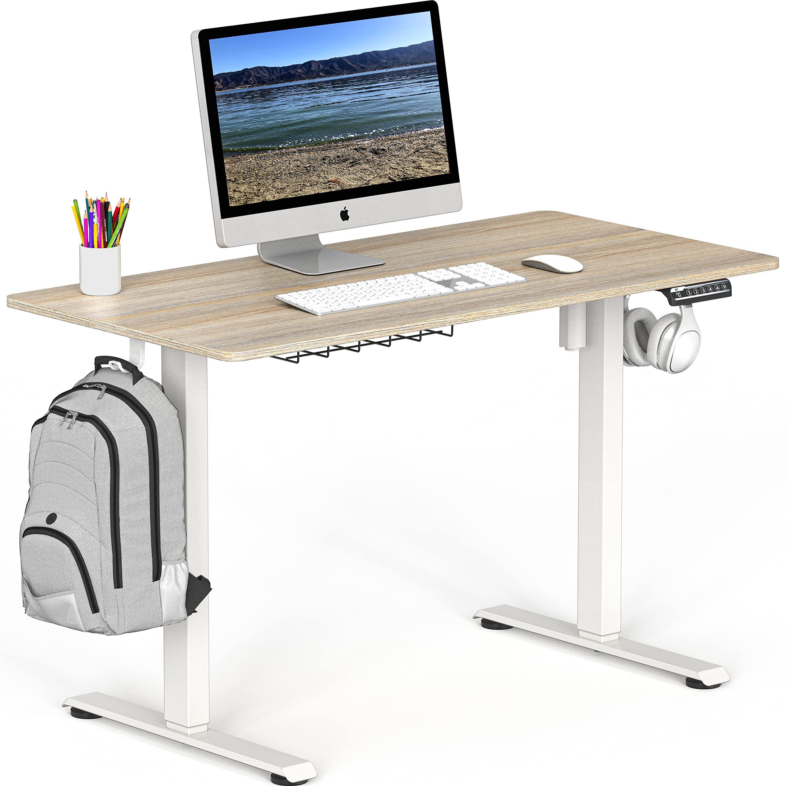 Electric Height Adjustable Desk with Cable Management
