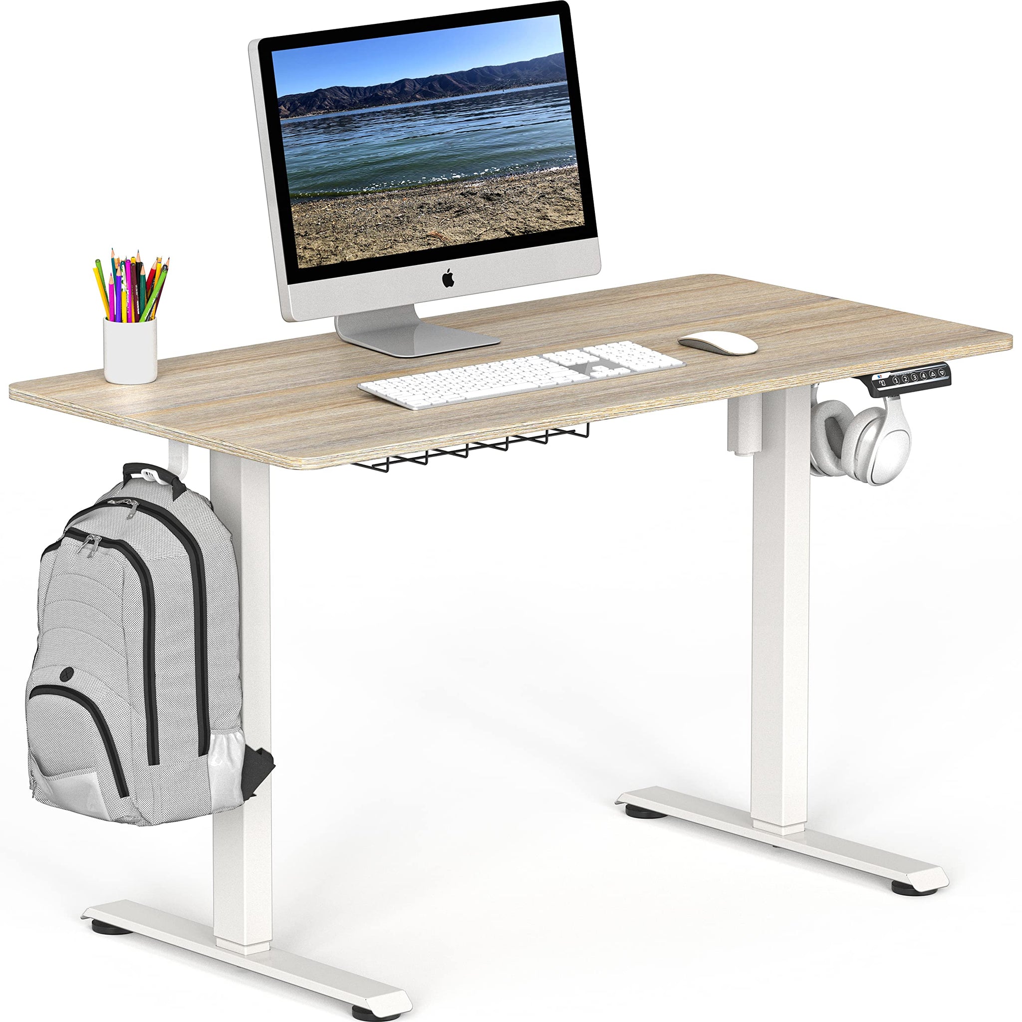 Electric Height Adjustable Desk with Cable Management
