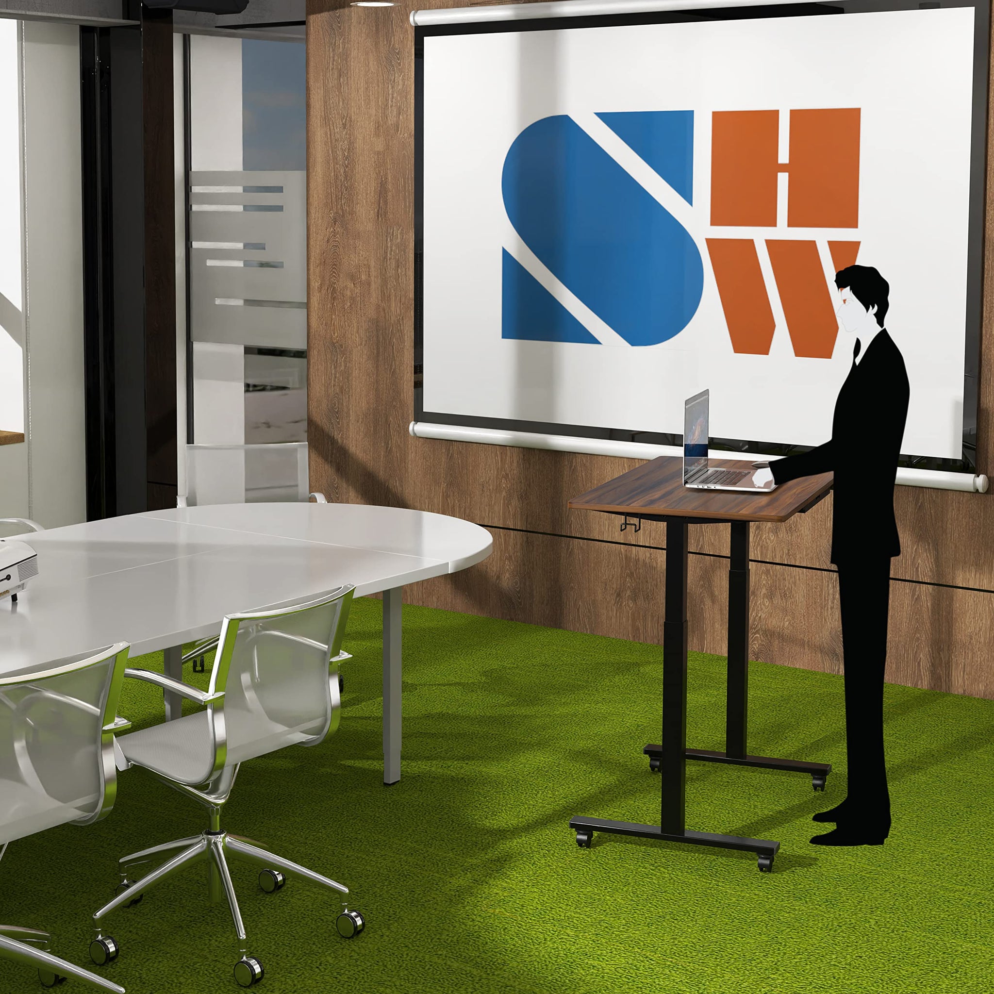 40 Inch Electric Height Adjustable Sit to Stand Desk