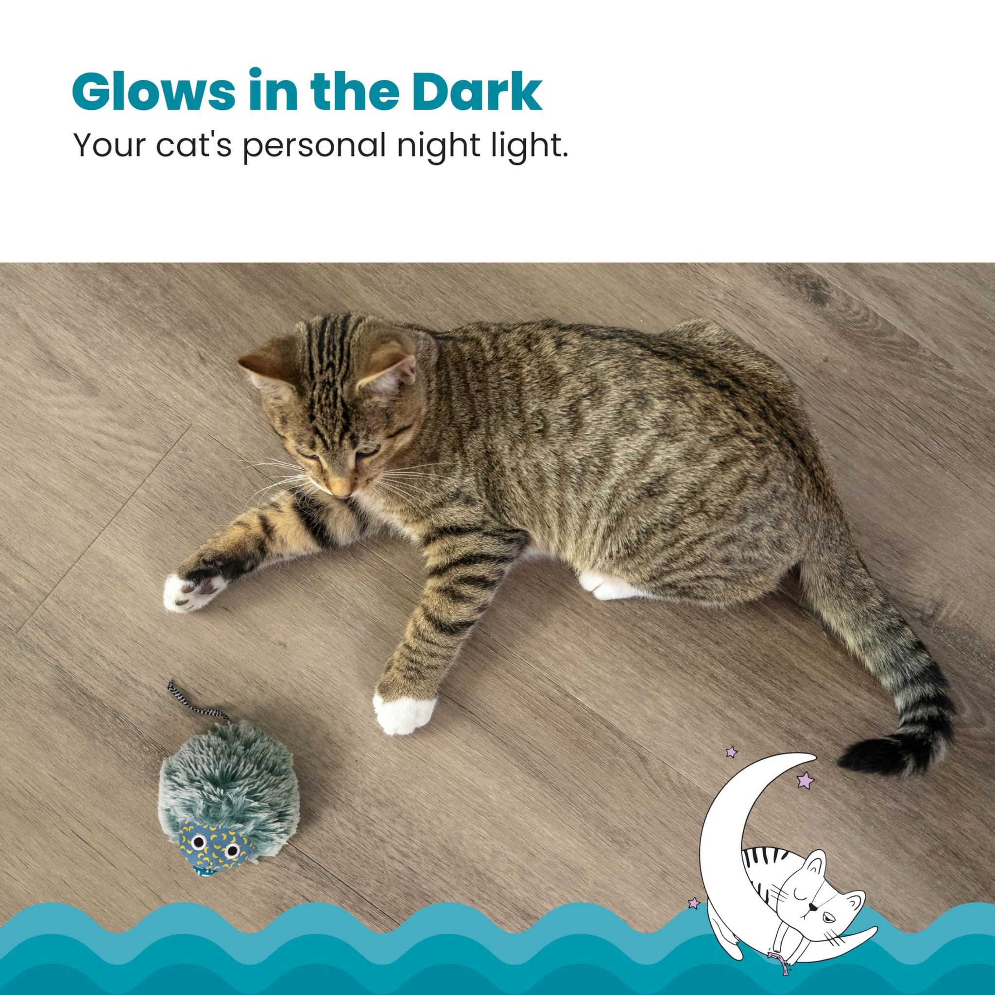 Calming Cat Toy with Purring Sound for Stress Relief