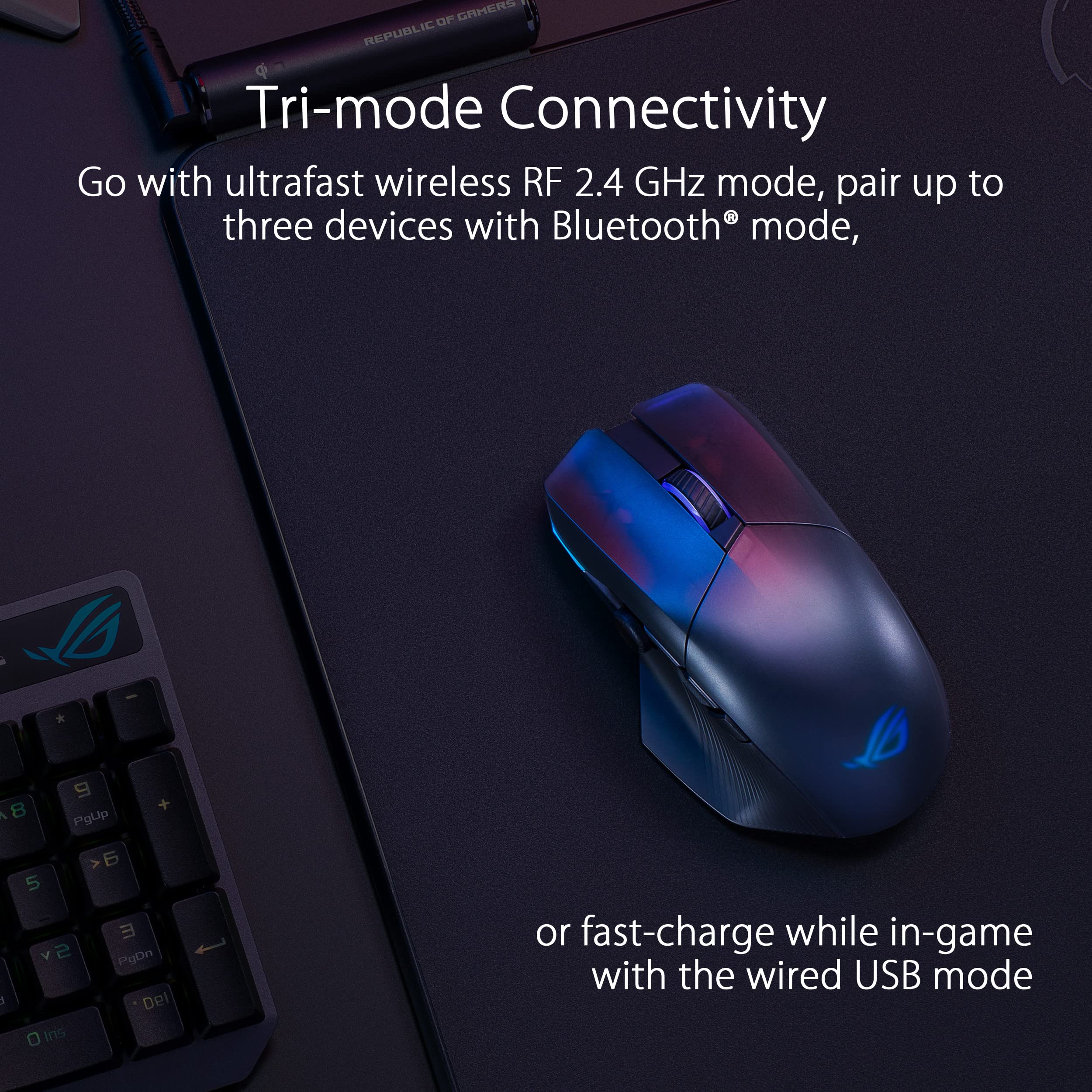 ASUS ROG Spatha X Wireless Gaming Mouse with RGB Lighting
