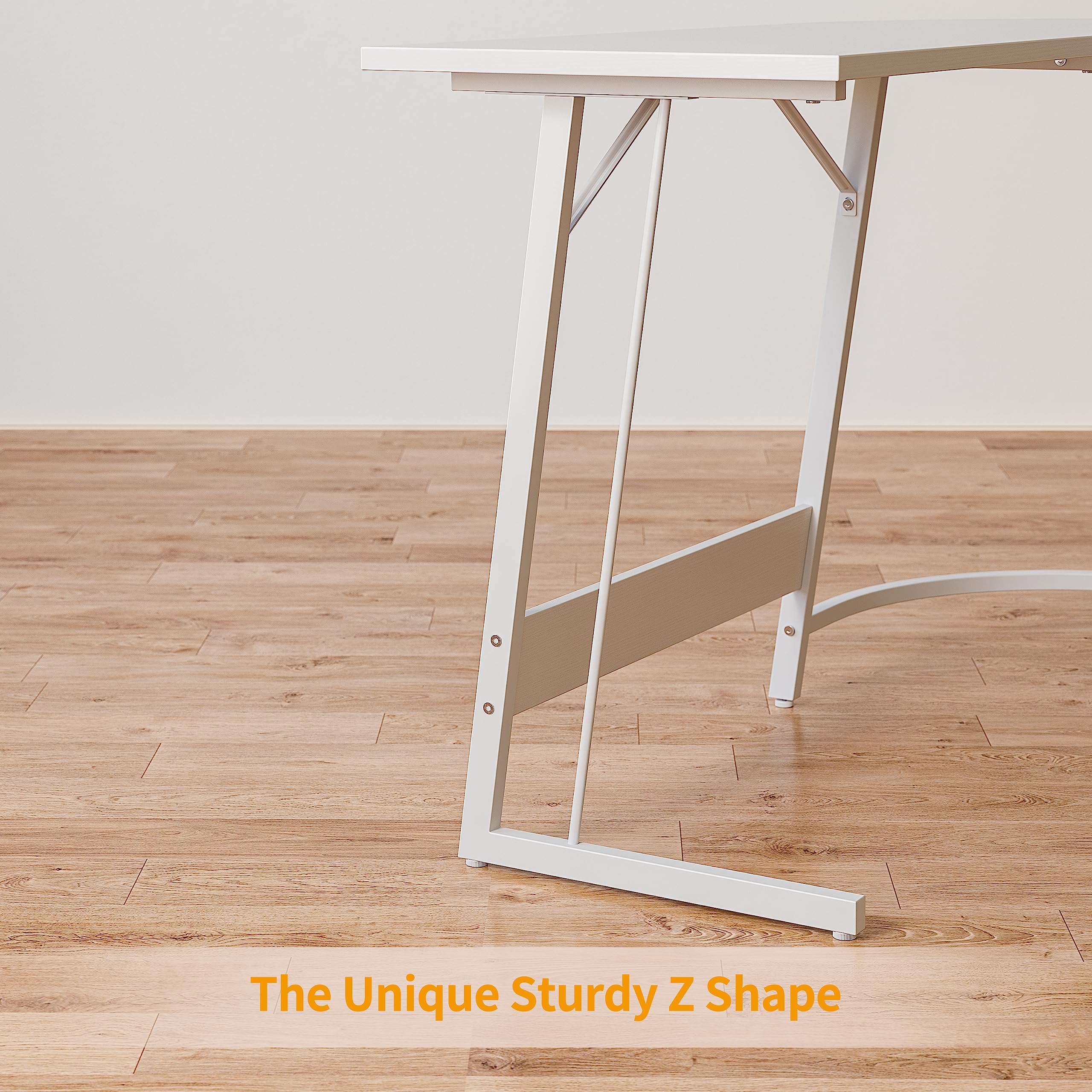 CubiCubi L Shaped Gaming Desk with Carbon Fiber Surface