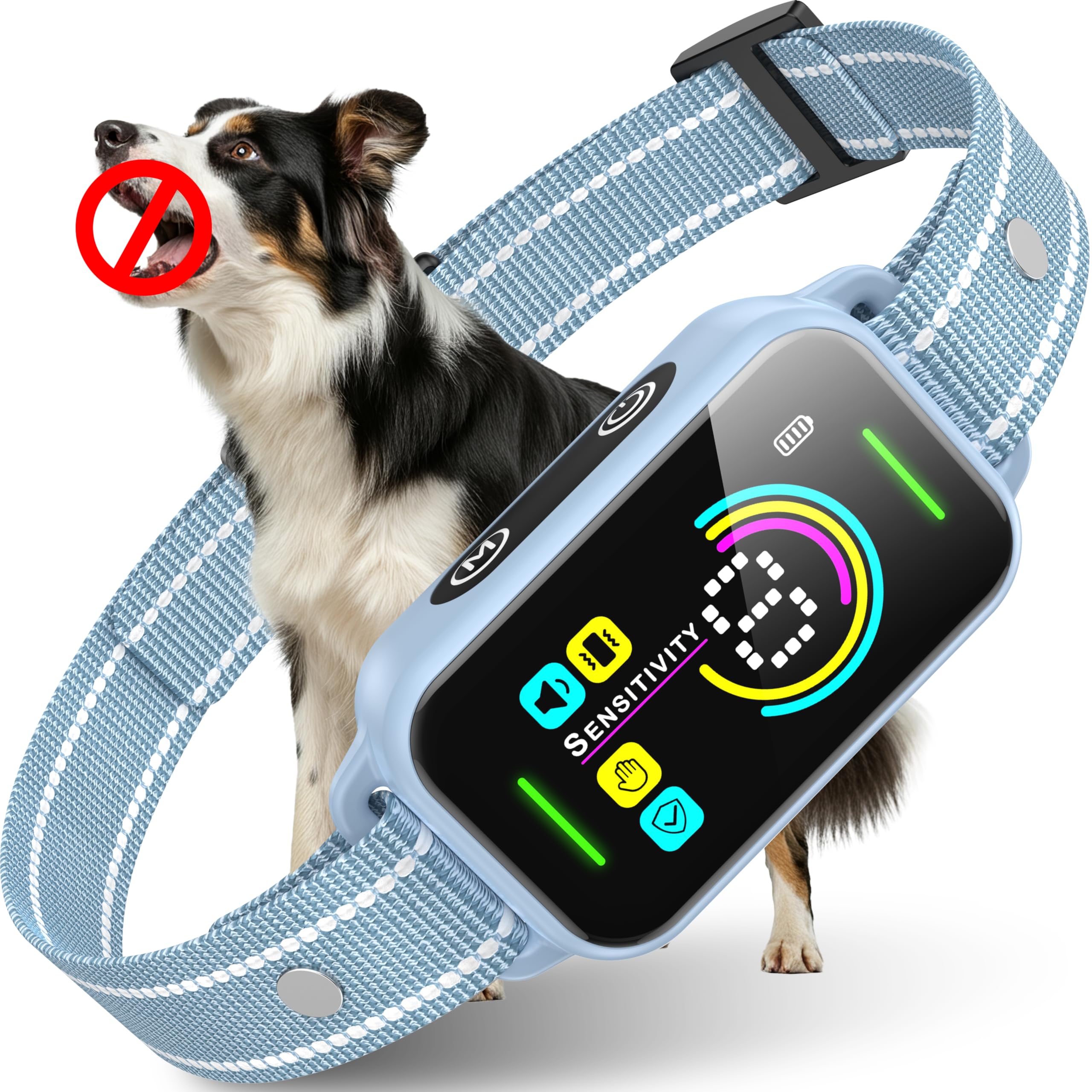 Smart Rechargeable Bark Collar for Dogs with Adjustable Sensitivity