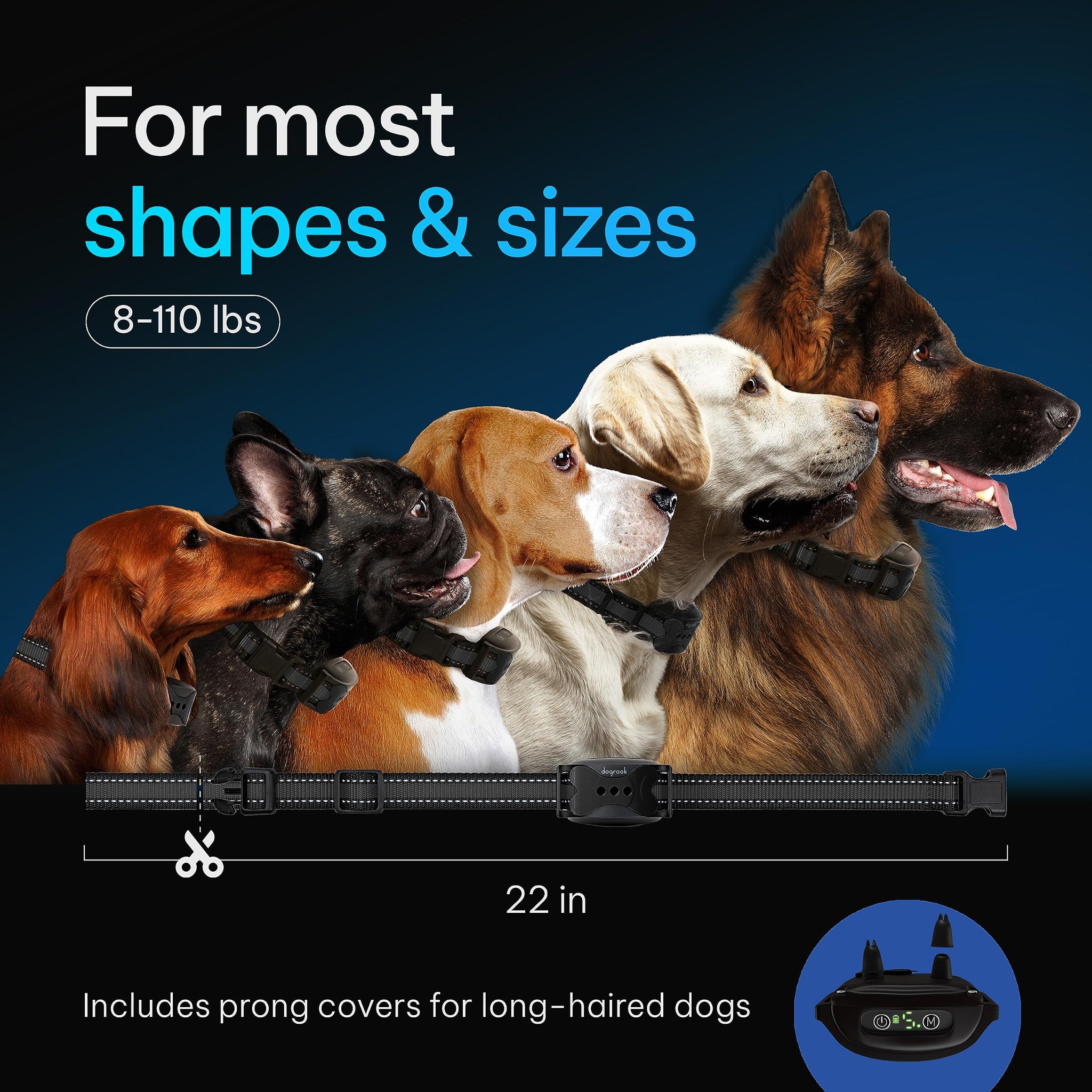 Rechargeable Dog Bark Collar with Beep and Vibration