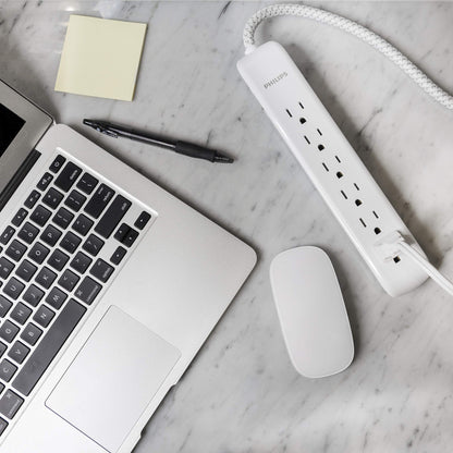 Philips Power Strip Surge Protector With Braided Cord