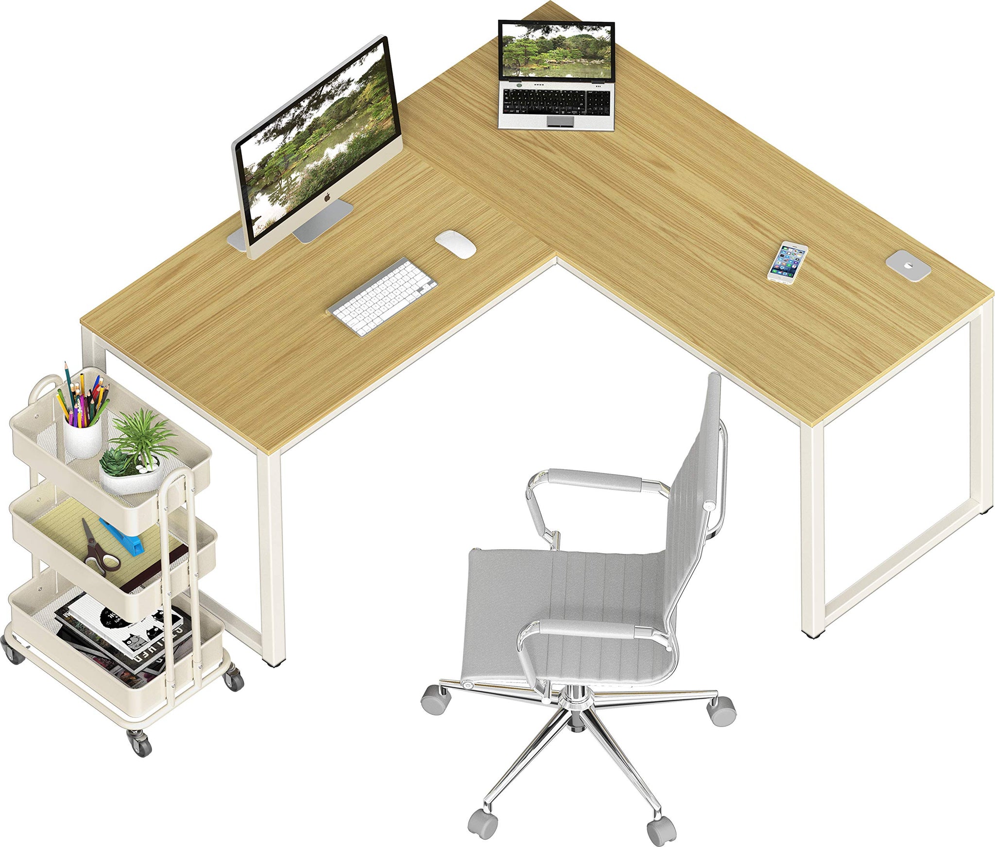 Commercial-Grade L-Shape Corner Desk for Efficient Workspaces