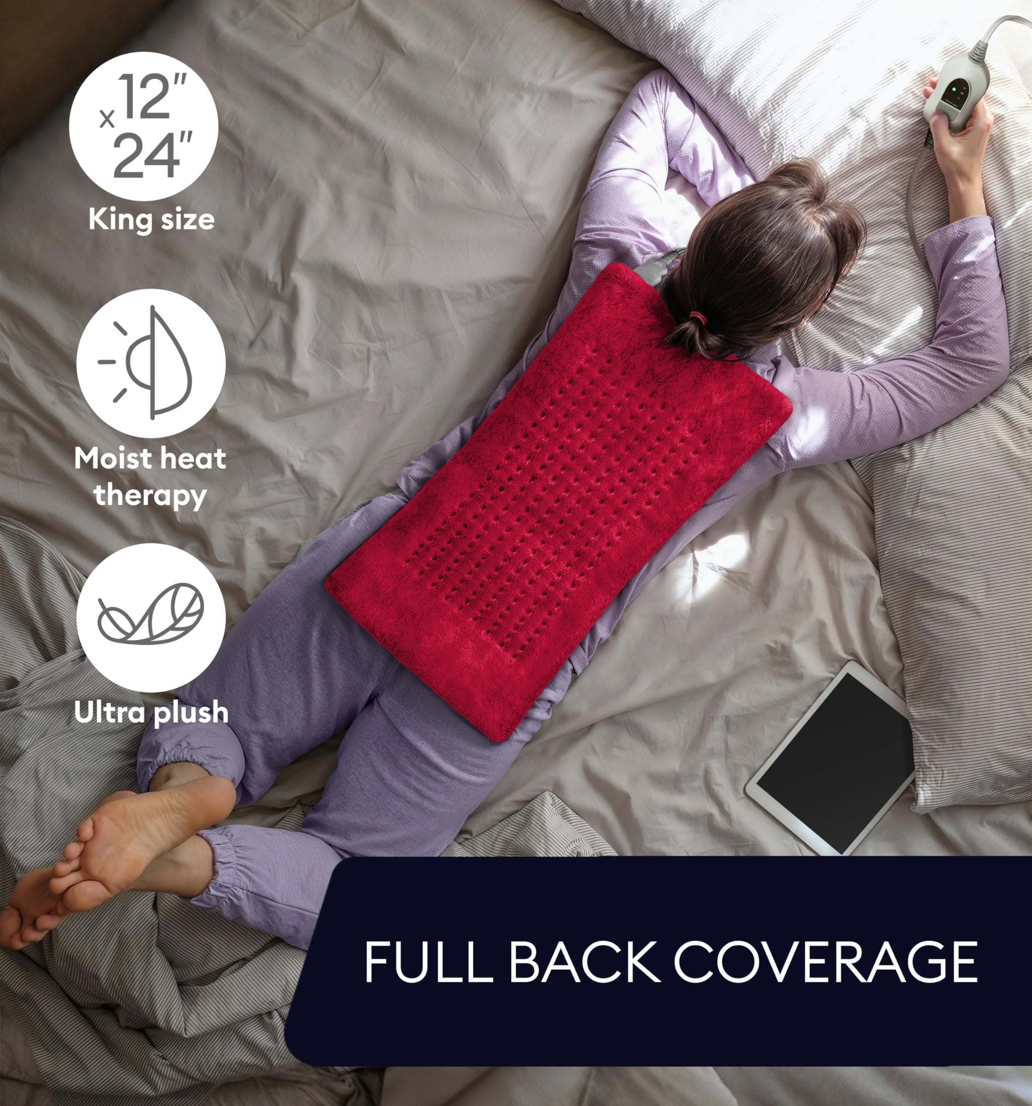 Geniani Large Electric Heating Pad for Pain Relief